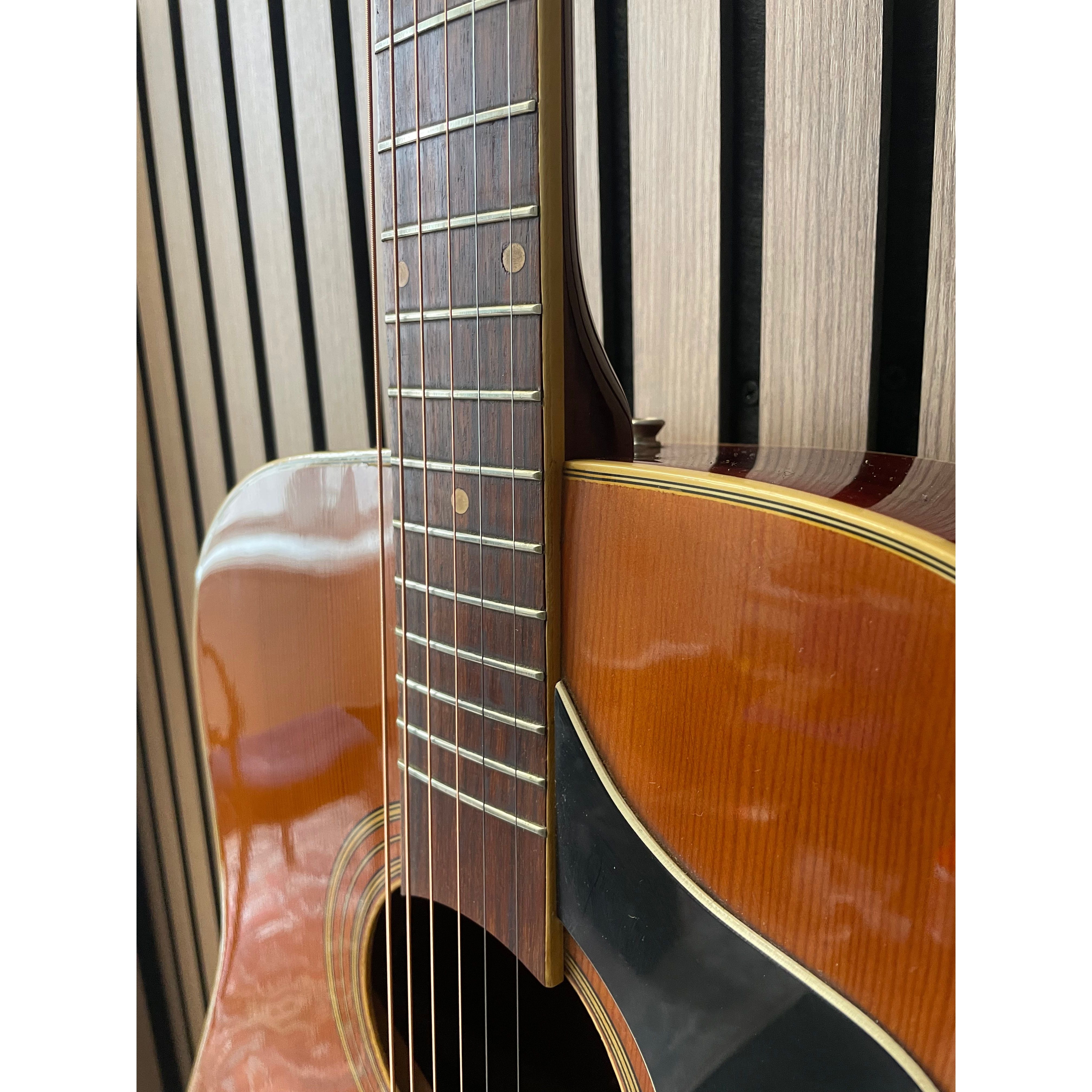 E-ROS Mod.606 Dakota Dreadnought Sized Acoustic Guitar Eko Copy 1970's with Carry Case Pre-Owned