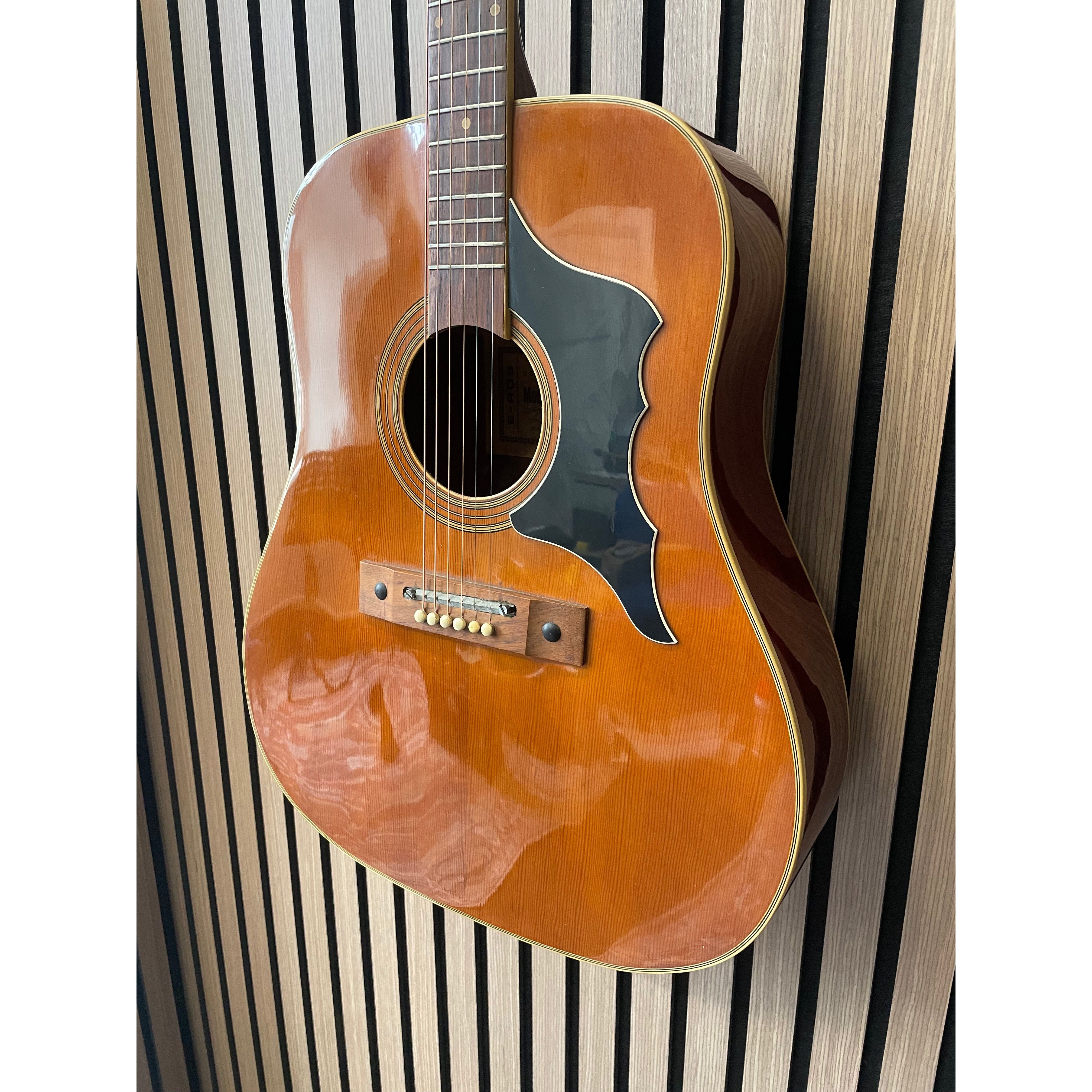 E-ROS Mod.606 Dakota Dreadnought Sized Acoustic Guitar Eko Copy 1970's with Carry Case Pre-Owned