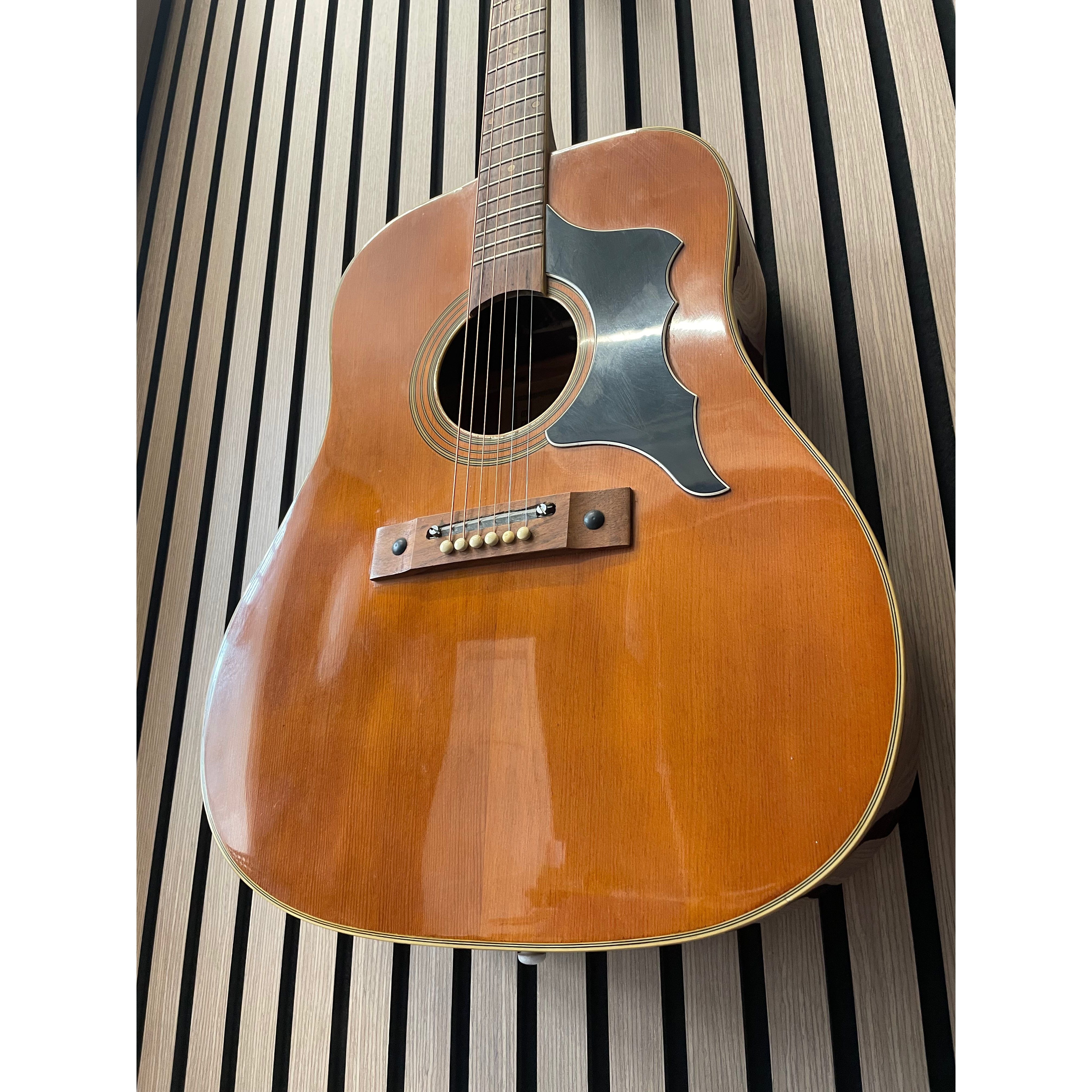 E-ROS Mod.606 Dakota Dreadnought Sized Acoustic Guitar Eko Copy 1970's with Carry Case Pre-Owned