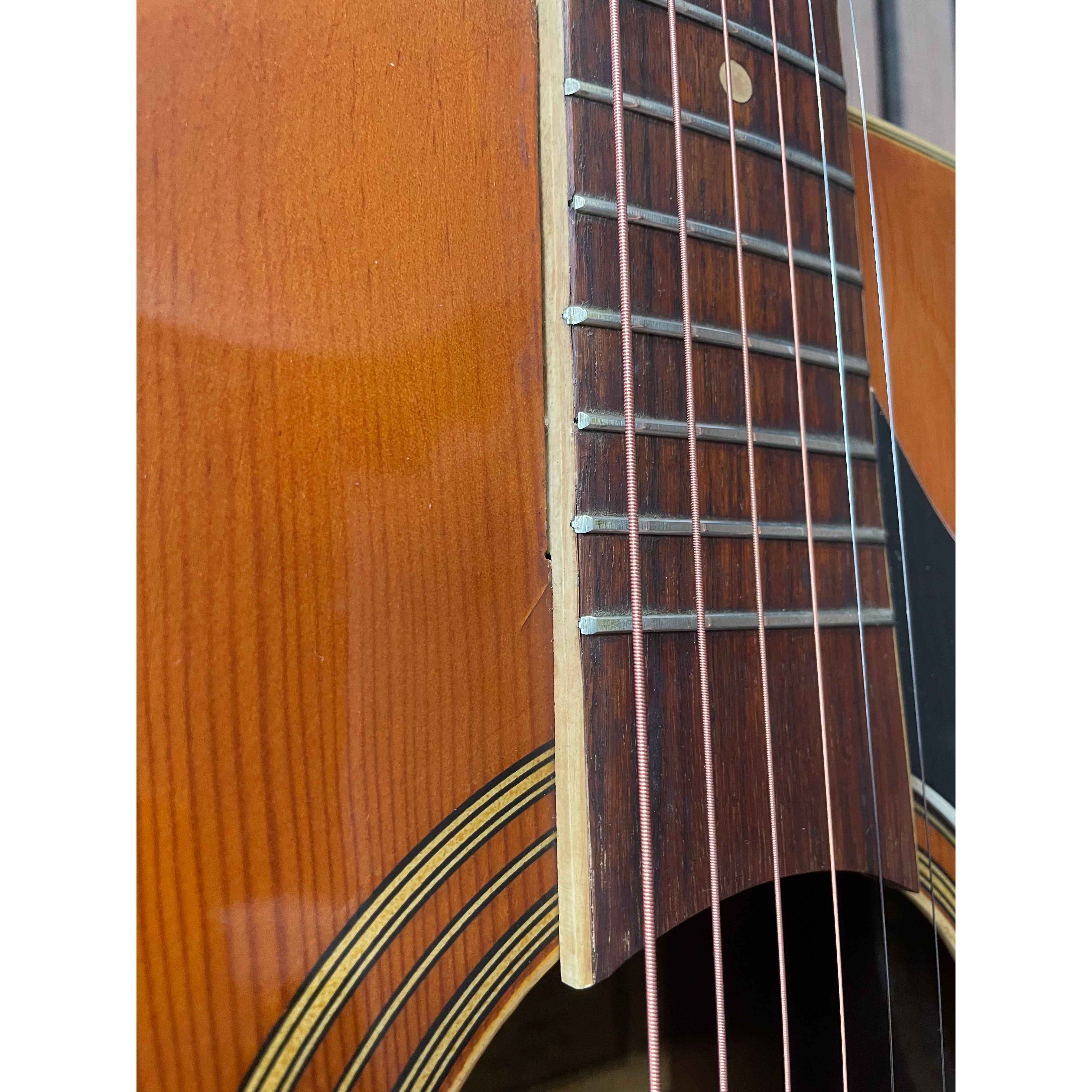 E-ROS Mod.606 Dakota Dreadnought Sized Acoustic Guitar Eko Copy 1970's with Carry Case Pre-Owned