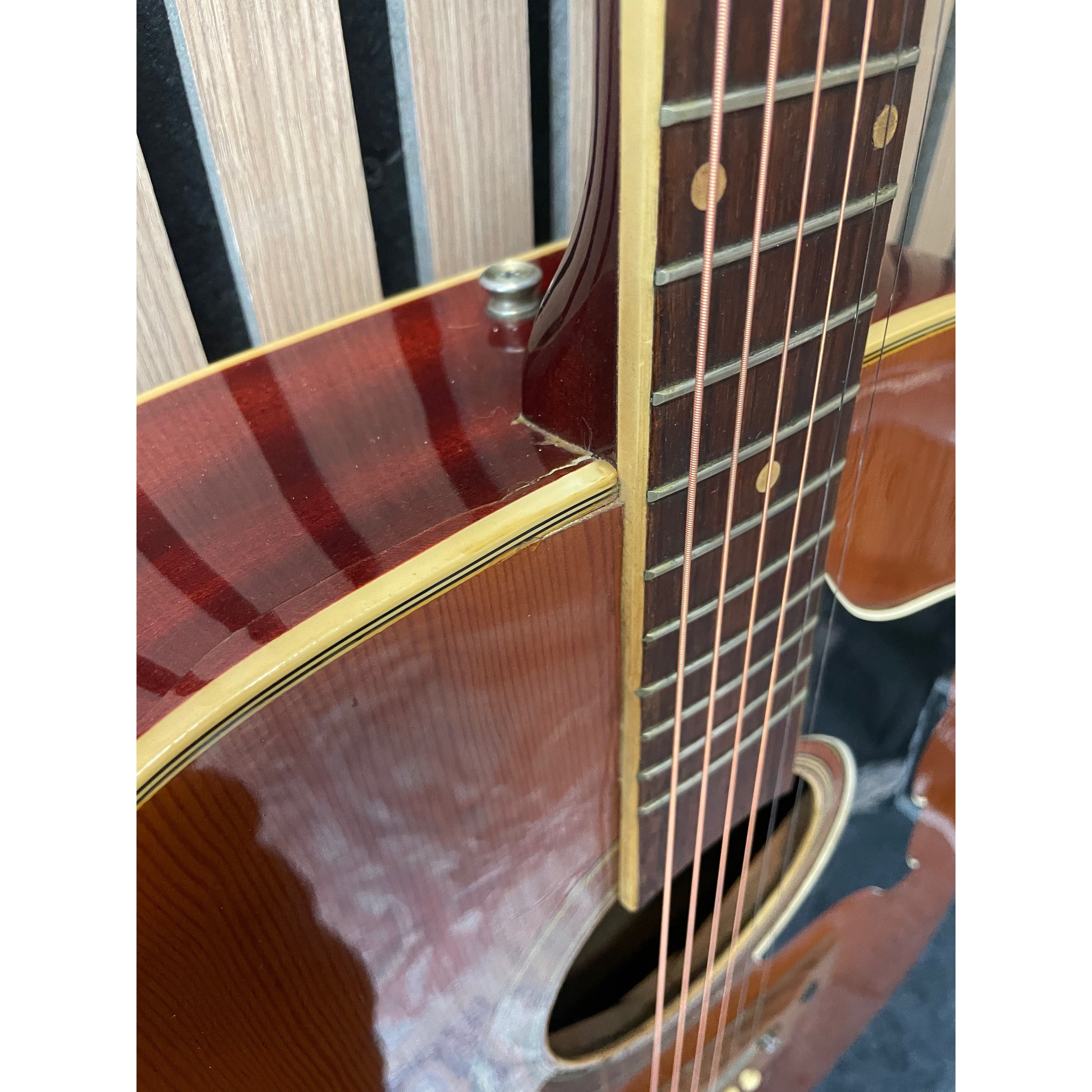 E-ROS Mod.606 Dakota Dreadnought Sized Acoustic Guitar Eko Copy 1970's with Carry Case Pre-Owned