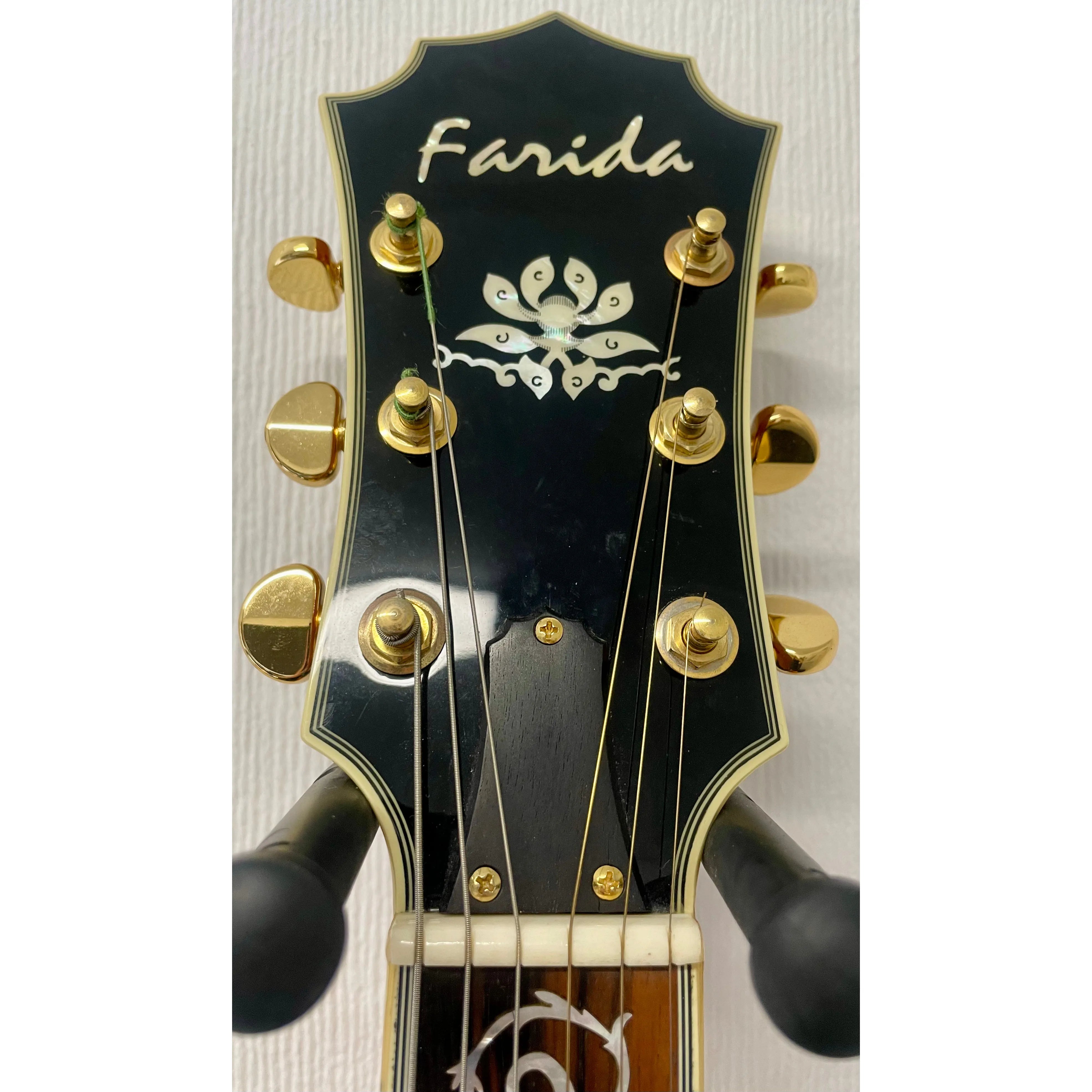 Farida FA-17-SP-FP Archtop Jazz Guitar in Orange with Hardcase Pre-Owned