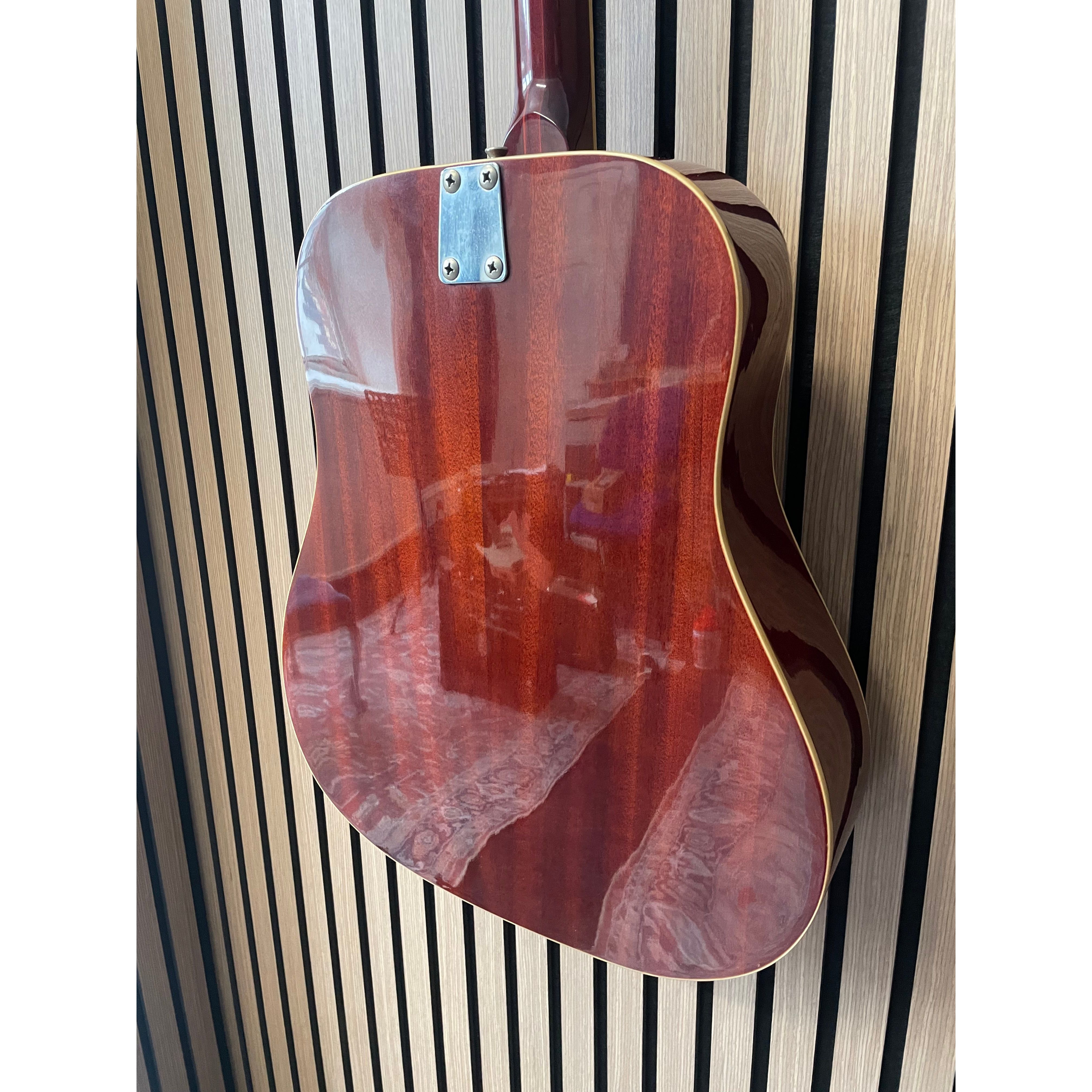 E-ROS Mod.606 Dakota Dreadnought Sized Acoustic Guitar Eko Copy 1970's with Carry Case Pre-Owned