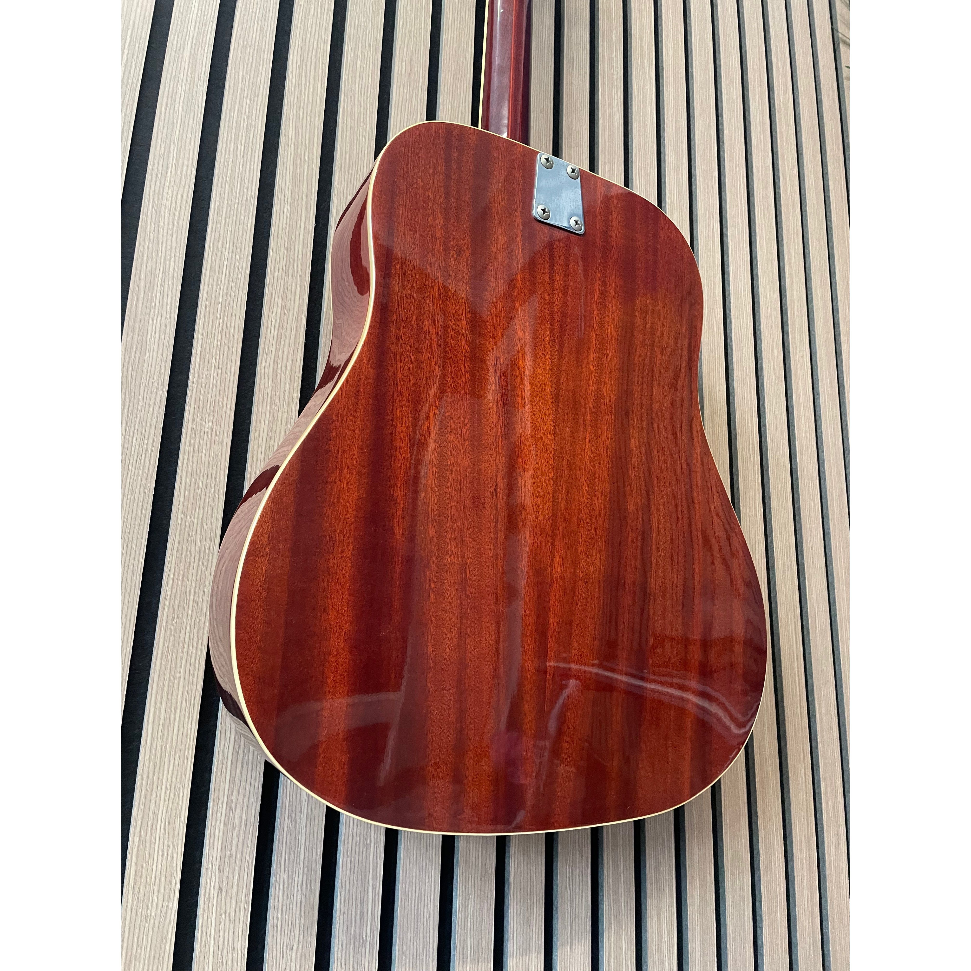 E-ROS Mod.606 Dakota Dreadnought Sized Acoustic Guitar Eko Copy 1970's with Carry Case Pre-Owned