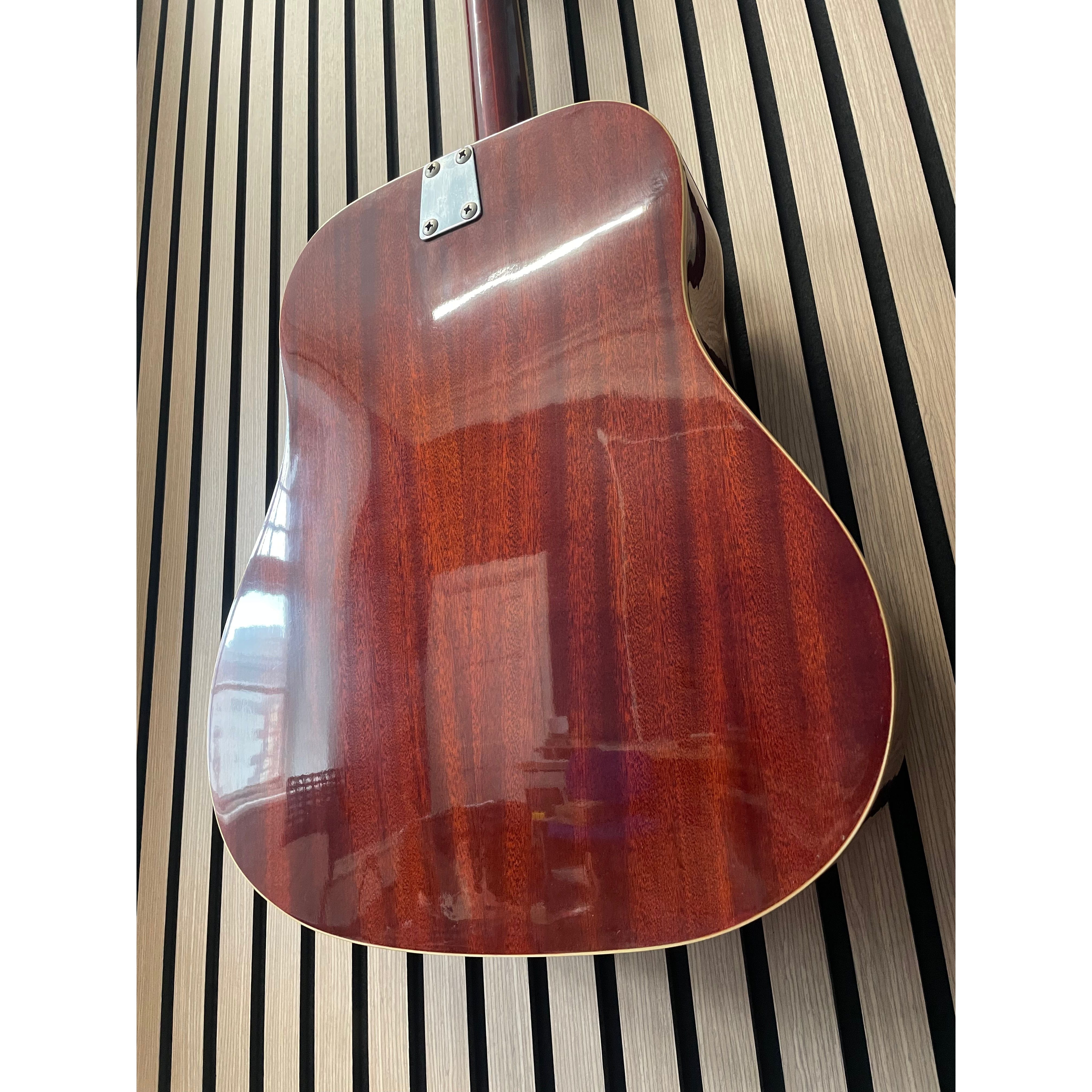 E-ROS Mod.606 Dakota Dreadnought Sized Acoustic Guitar Eko Copy 1970's with Carry Case Pre-Owned