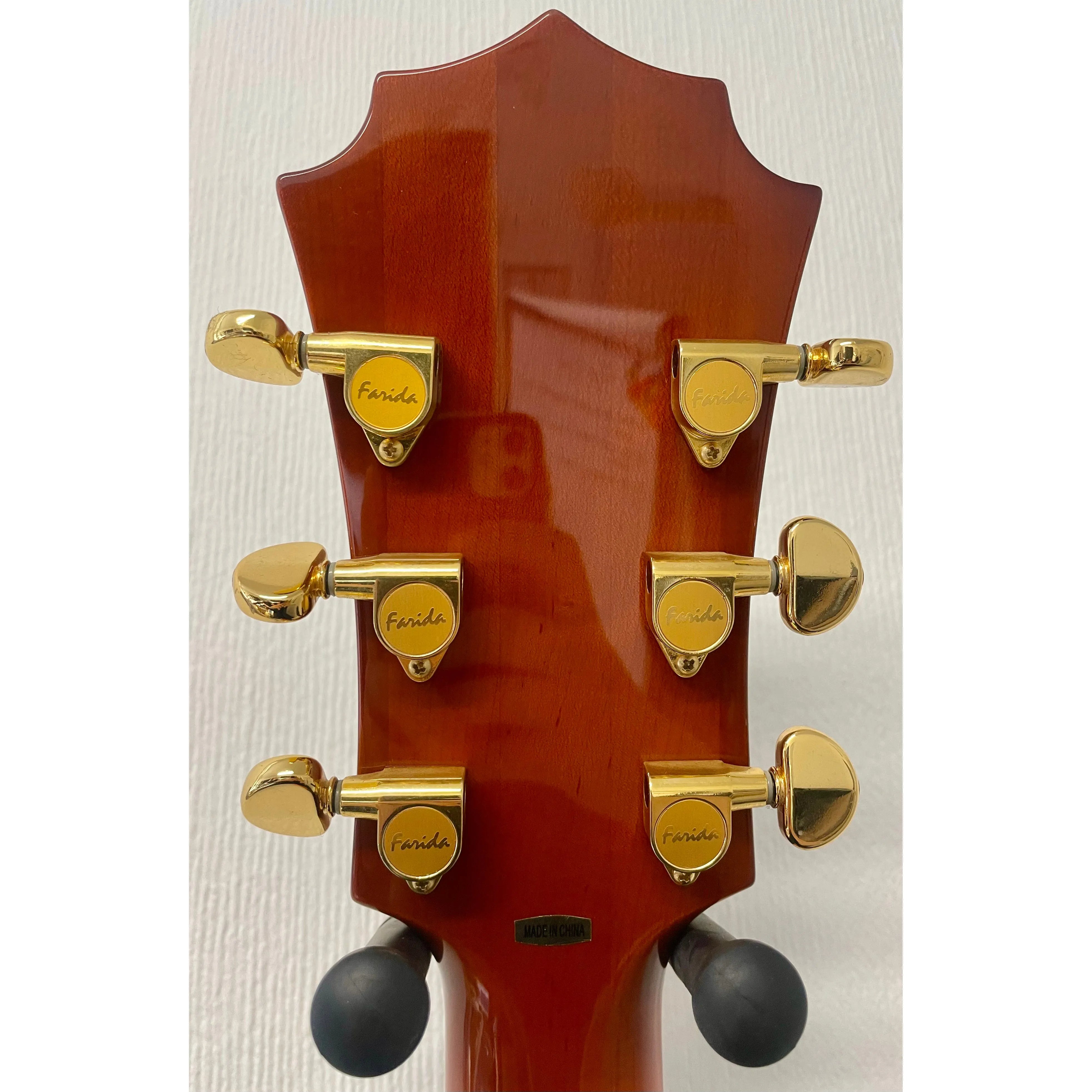 Farida FA-17-SP-FP Archtop Jazz Guitar in Orange with Hardcase Pre-Owned