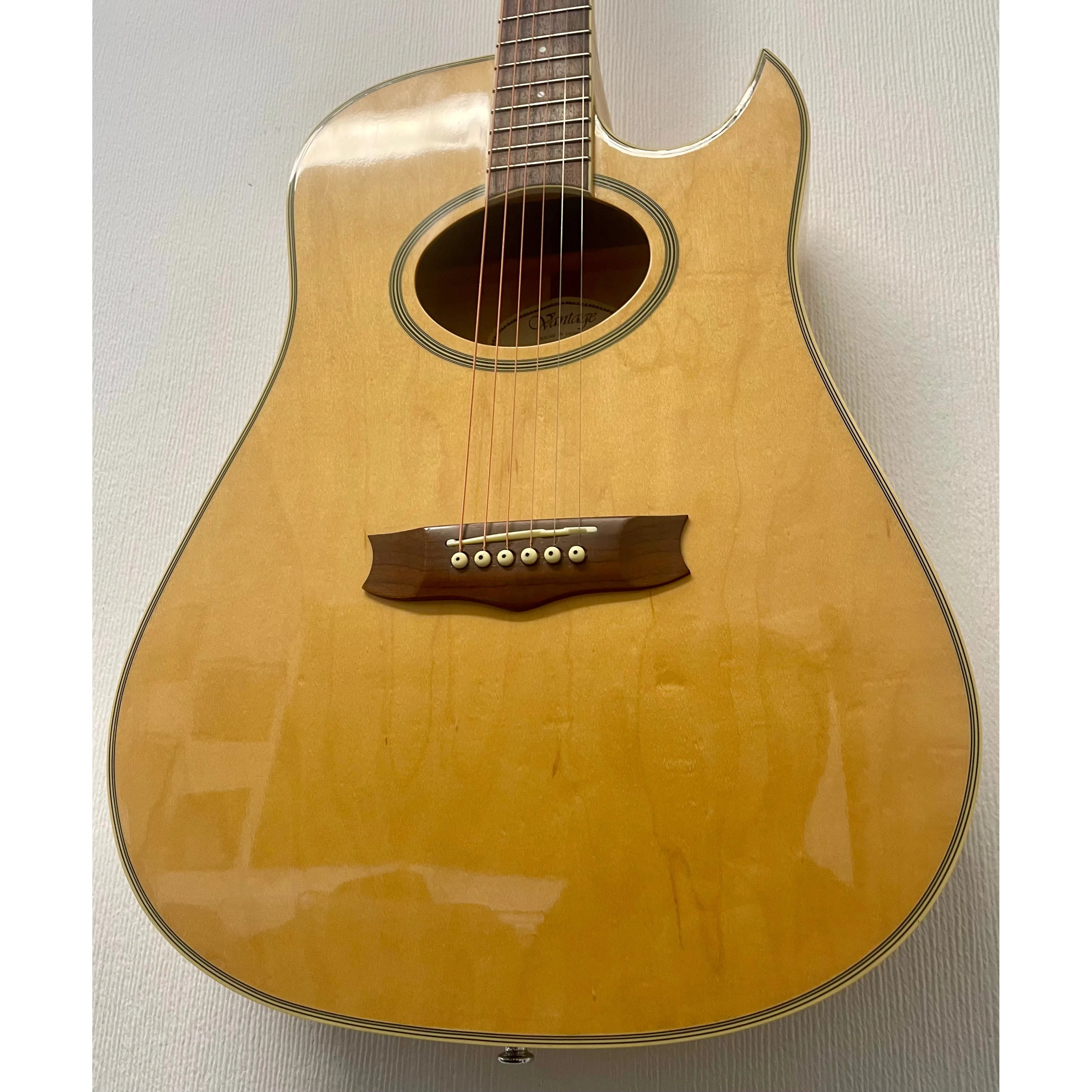 Vantage VS40CEM Electro-Acoustic Guitar with Hardcase Pre-Owned