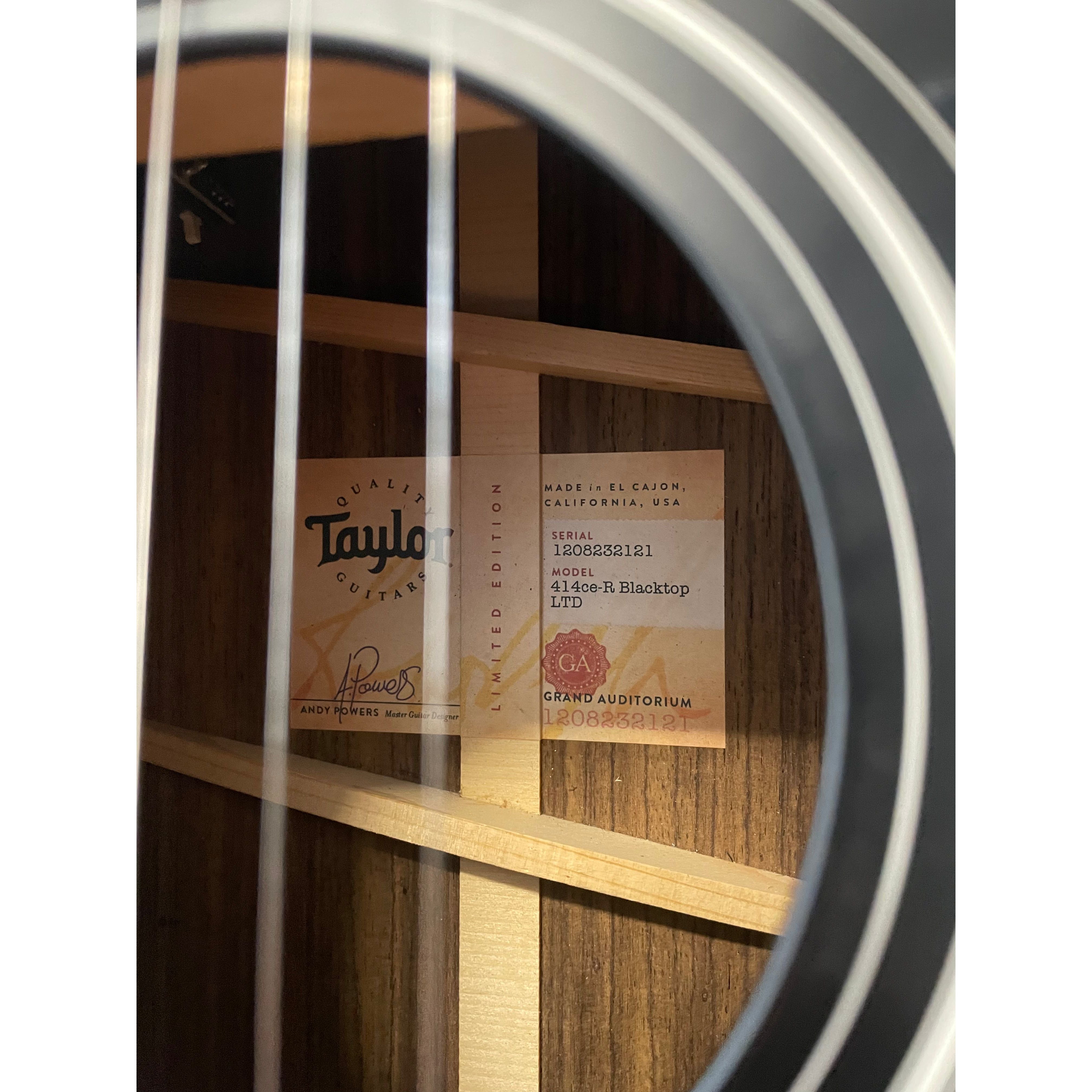 Taylor 414CE-R Blacktop Limited Edition Electro Acoustic Grand Auditorium Acoustic with Rosewood Back and Sides and Hardcase Pre-Owned