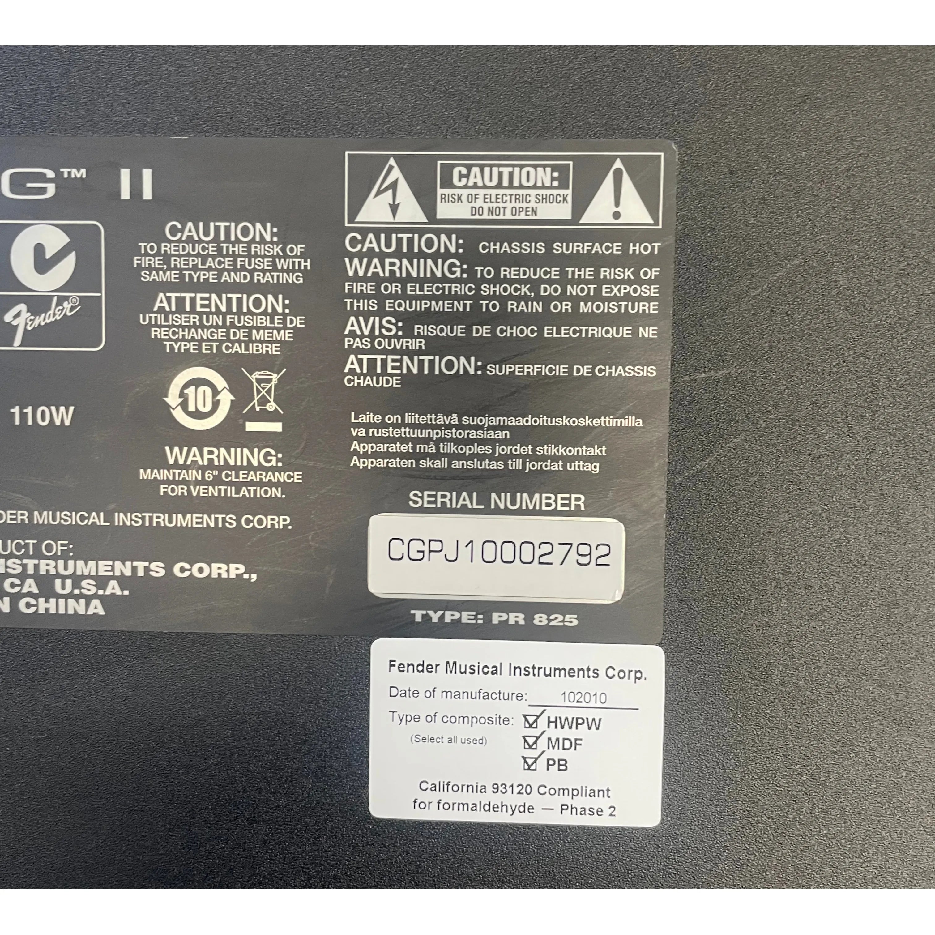 Fender Mustang II Electric Guitar Amplifier Pre-Owned