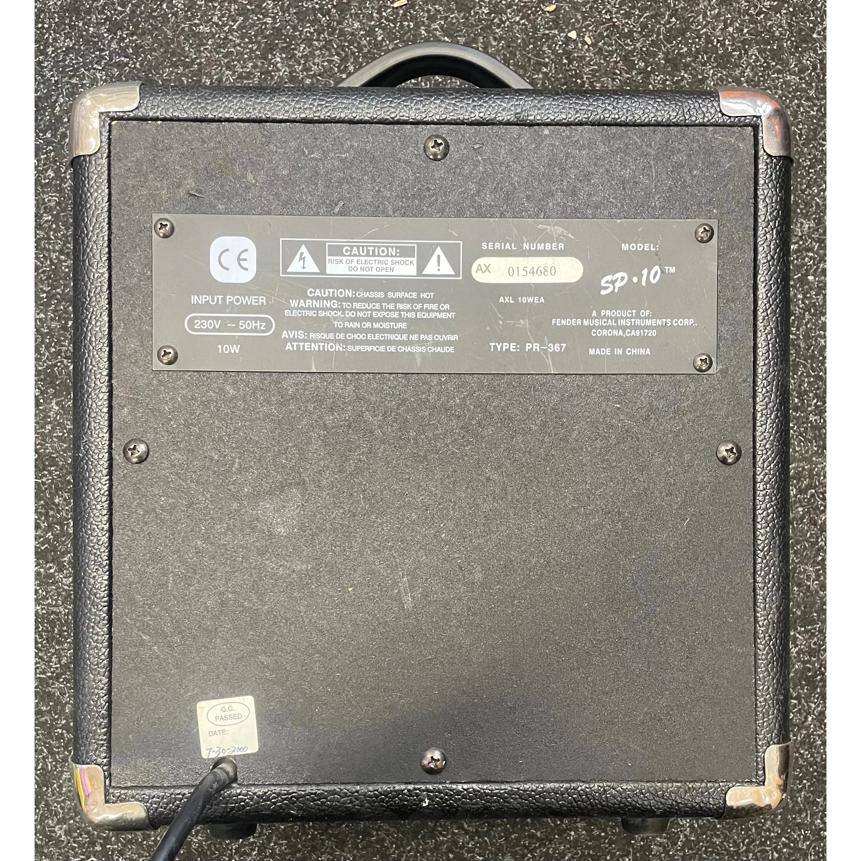 Squier Sp-10 Electric Guitar Combo Amplifier Pre-Owned