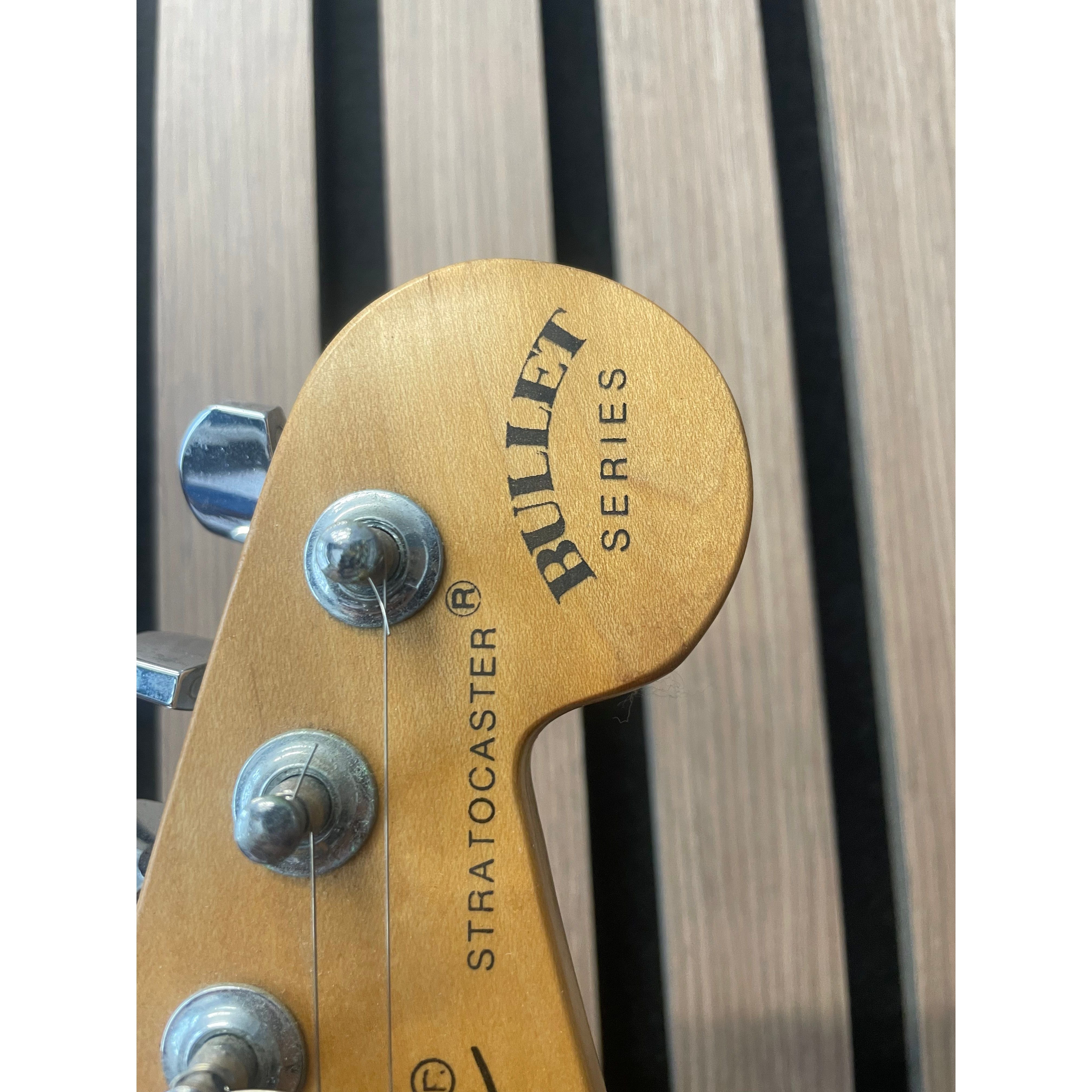 Squier by Fender Bullet Series Stratocaster Electric Guitar, 1994, in Gloss Black Pre-Owned