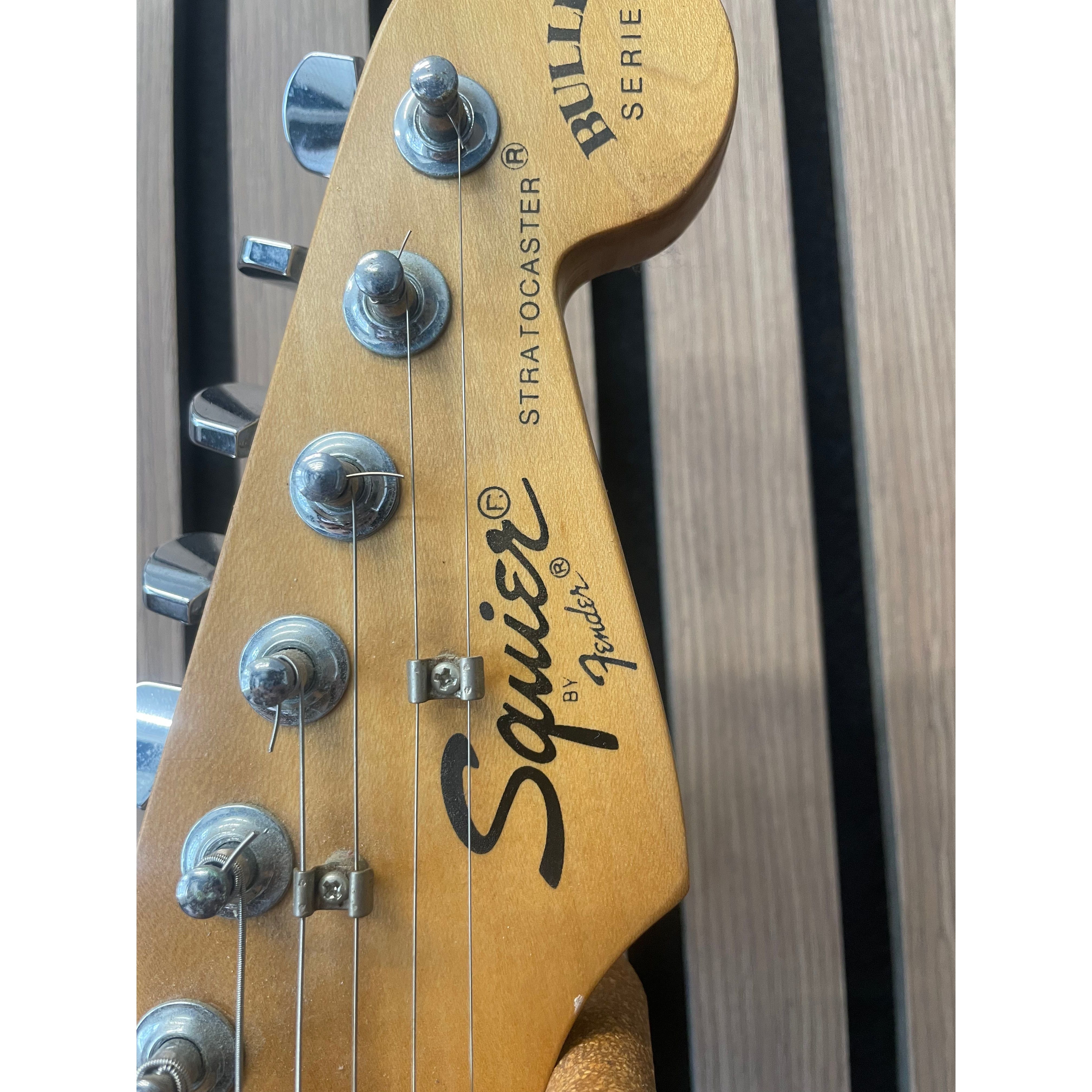 Squier by Fender Bullet Series Stratocaster Electric Guitar, 1994, in Gloss Black Pre-Owned