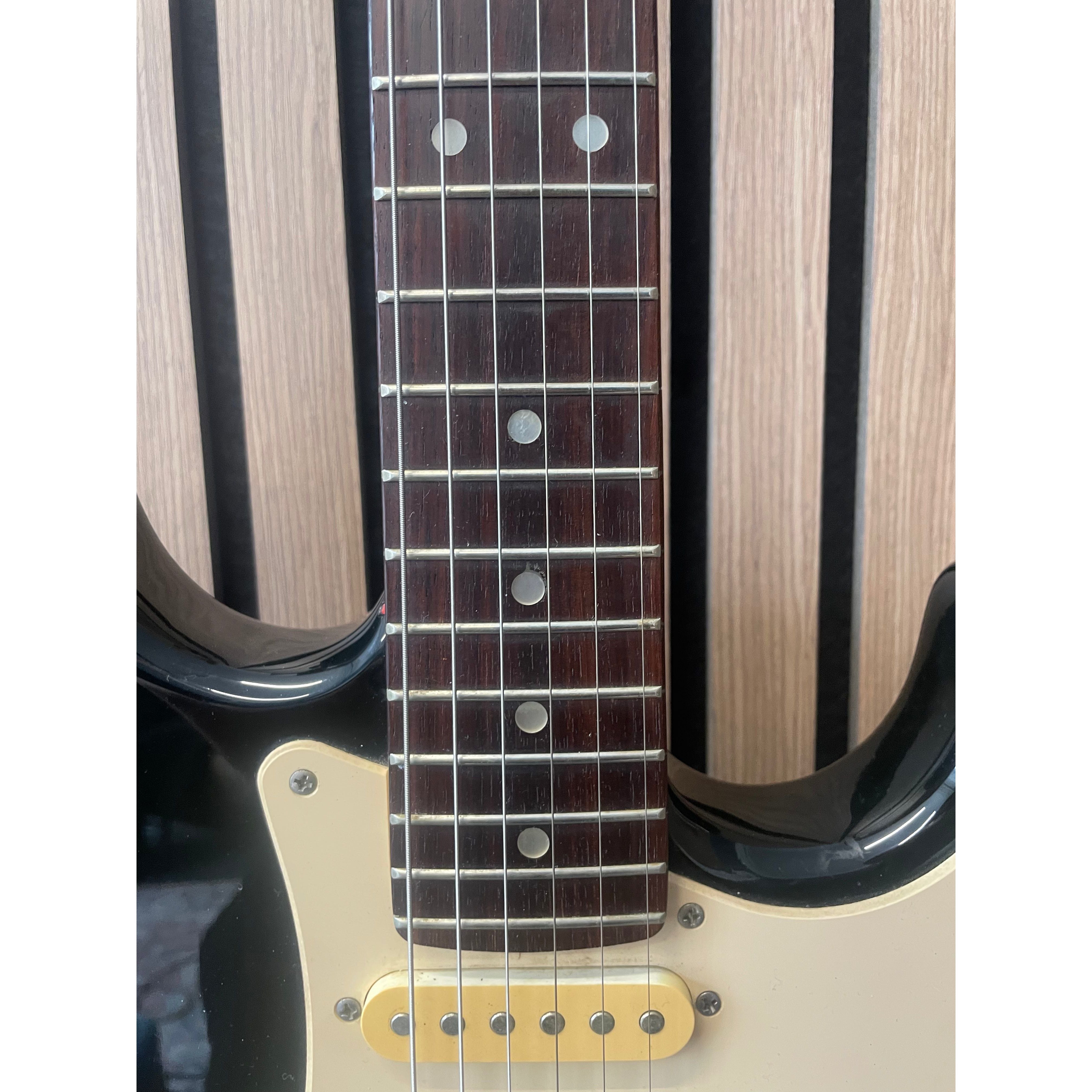 Squier by Fender Bullet Series Stratocaster Electric Guitar, 1994, in Gloss Black Pre-Owned