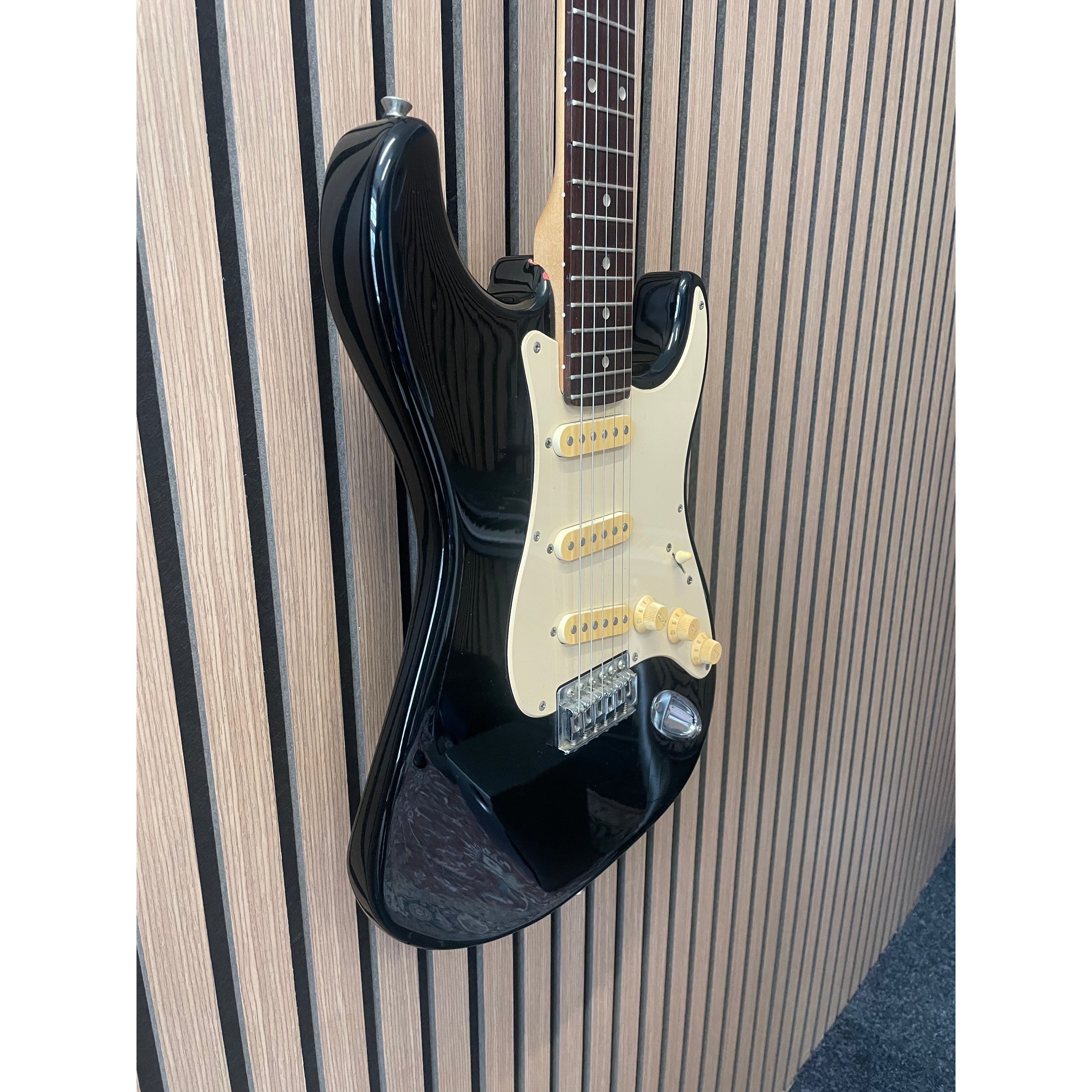 Squier by Fender Bullet Series Stratocaster Electric Guitar, 1994, in Gloss Black Pre-Owned