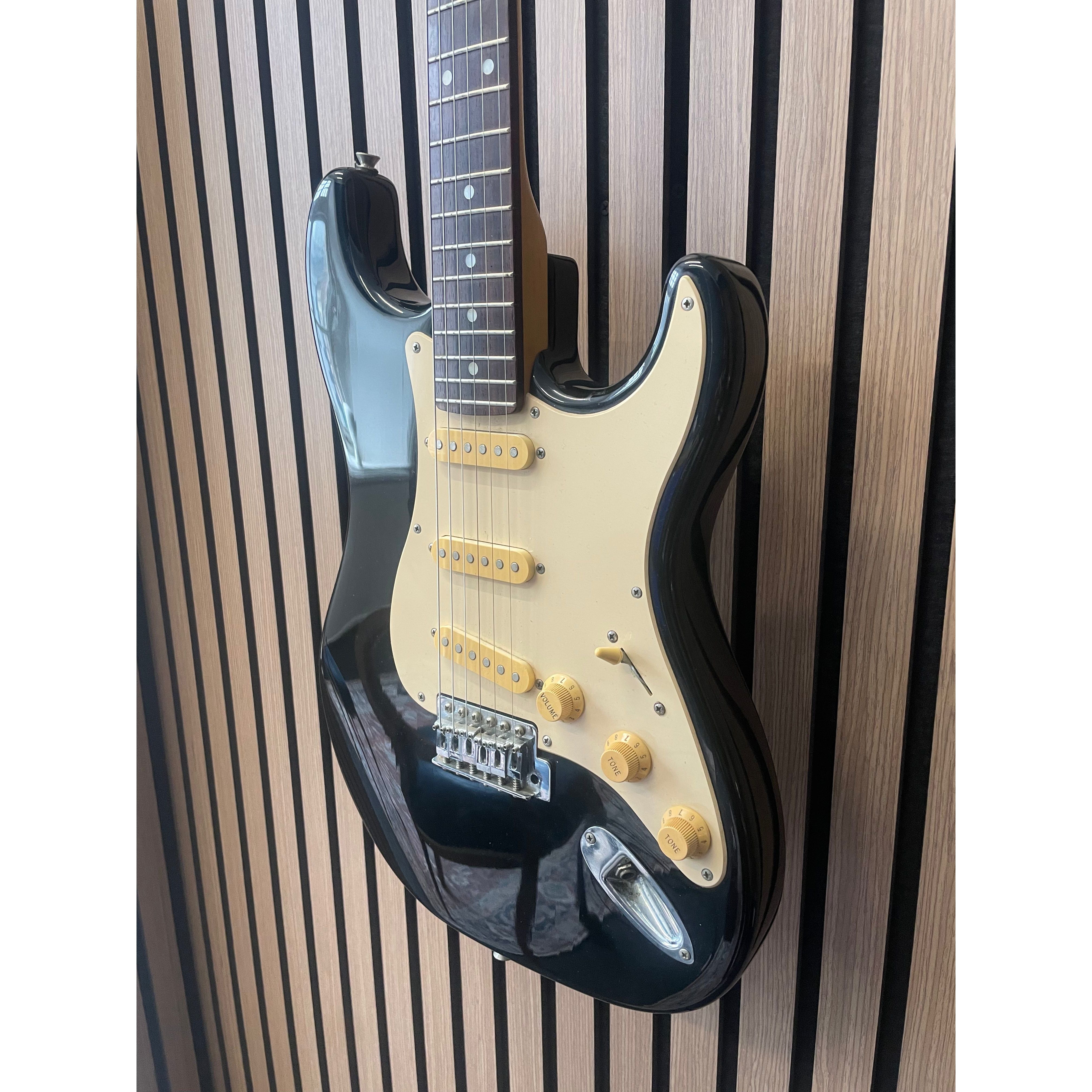 Squier by Fender Bullet Series Stratocaster Electric Guitar, 1994, in Gloss Black Pre-Owned
