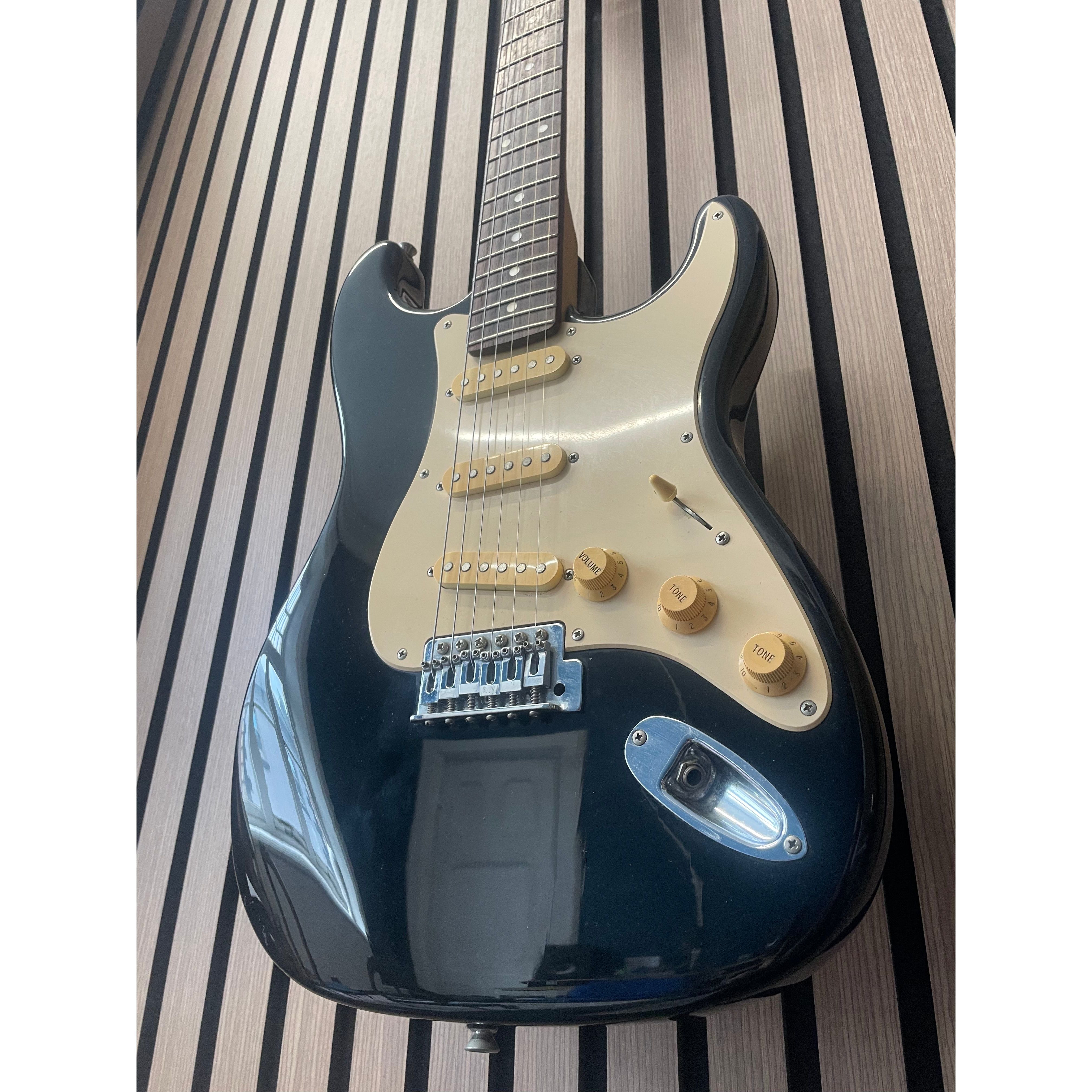 Squier by Fender Bullet Series Stratocaster Electric Guitar, 1994, in Gloss Black Pre-Owned