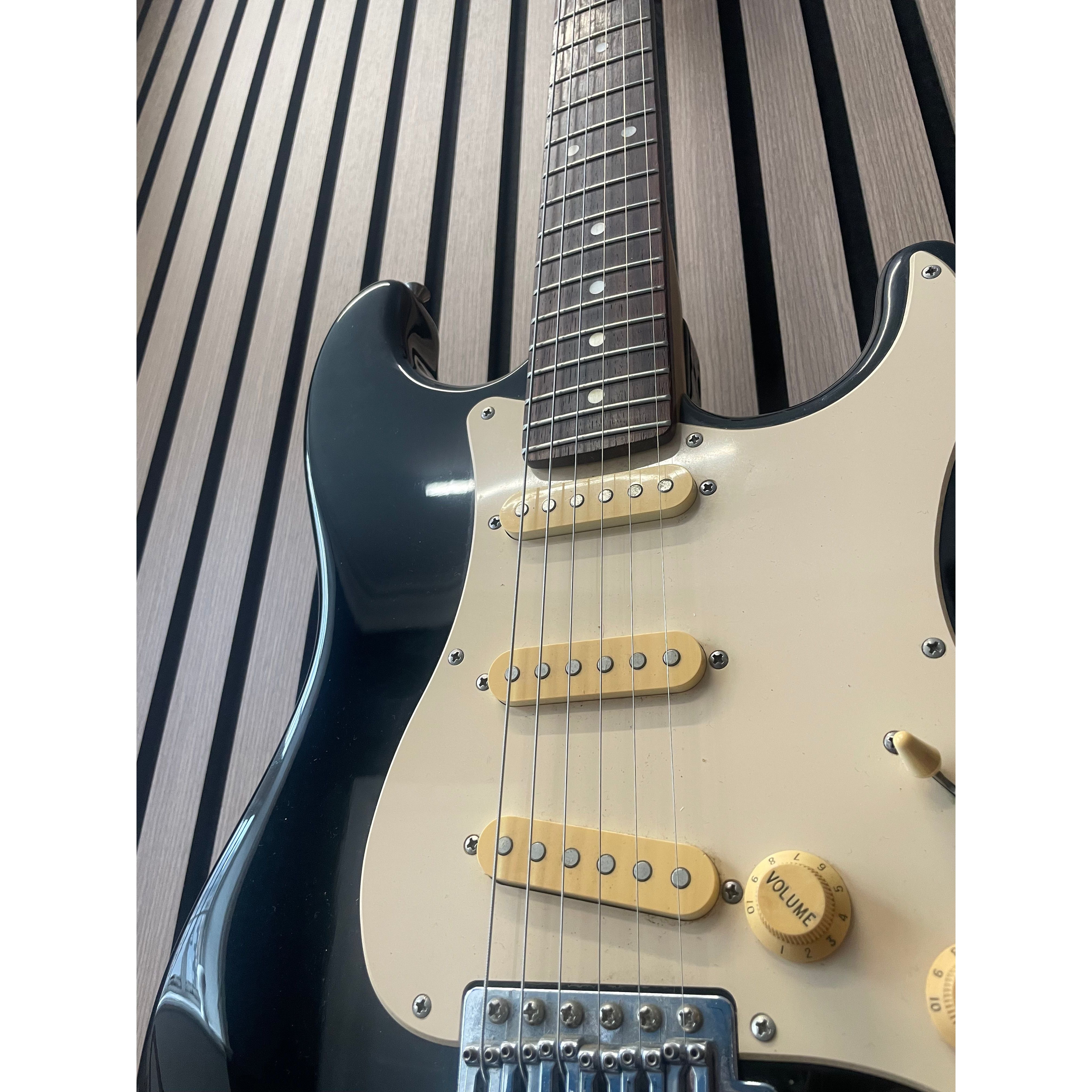 Squier by Fender Bullet Series Stratocaster Electric Guitar, 1994, in Gloss Black Pre-Owned