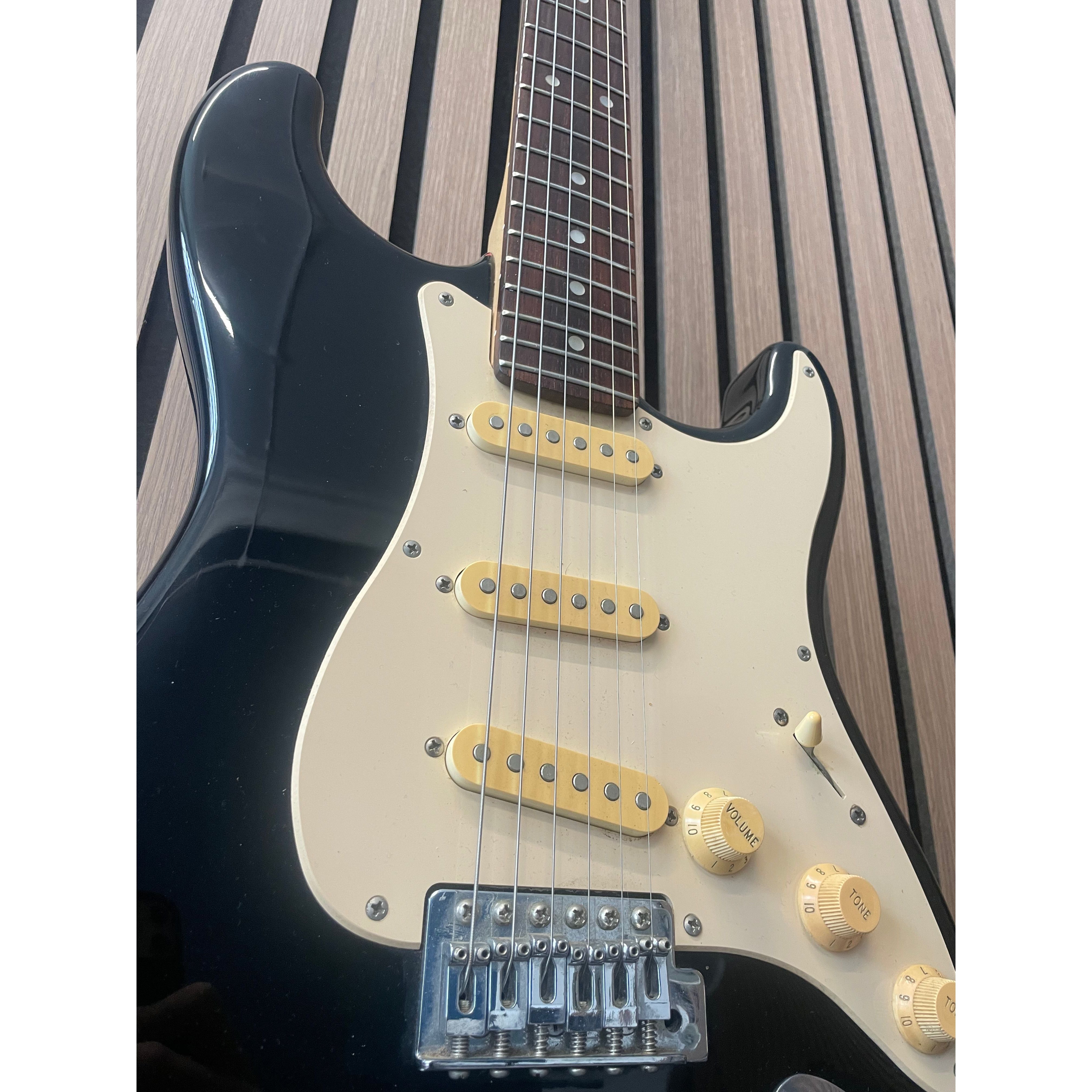 Squier by Fender Bullet Series Stratocaster Electric Guitar, 1994, in Gloss Black Pre-Owned