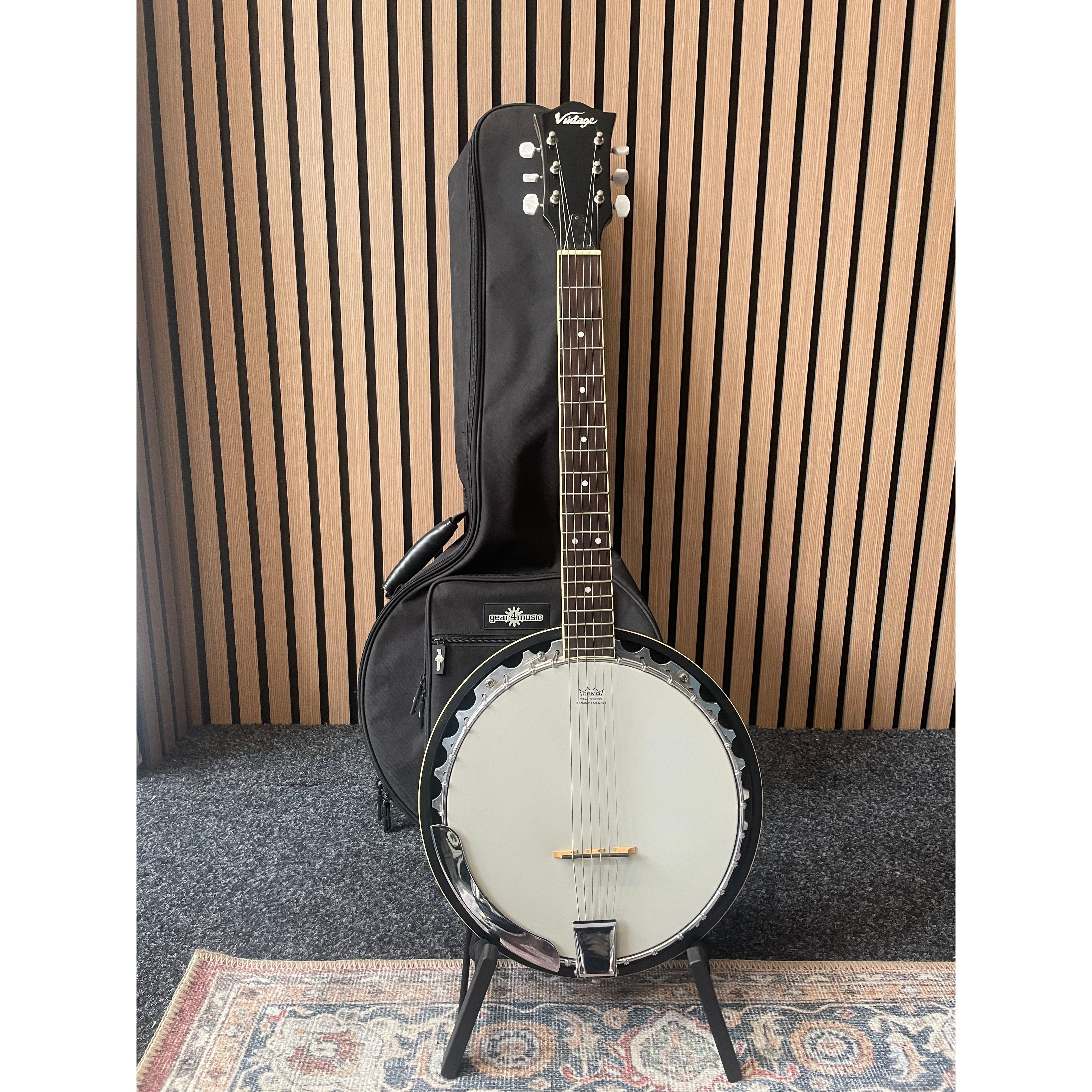 Vintage 6 String Guitar Banjo with Gigbag Pre-Owned