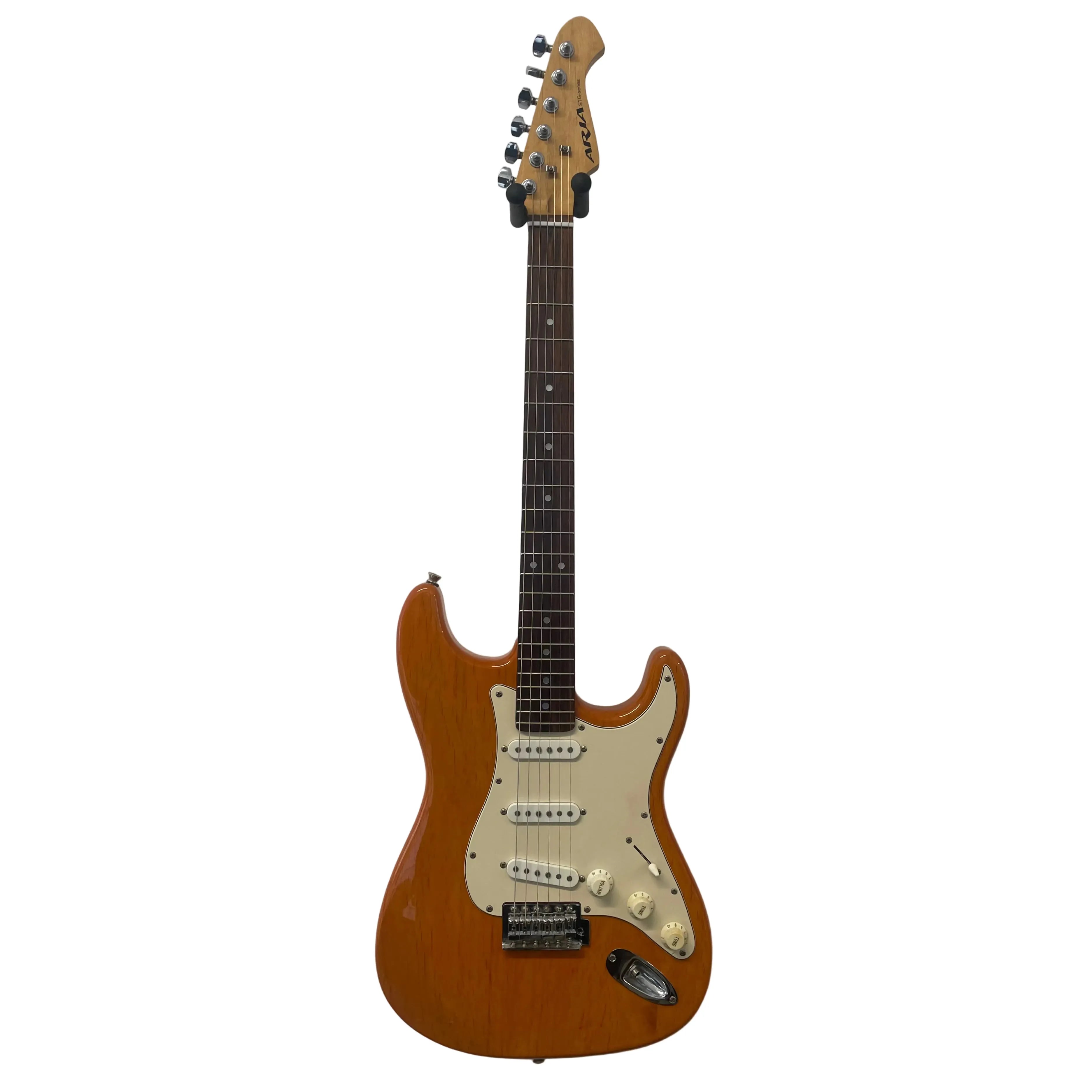 Aria STG Series Stratocaster Style Electric Guitar in Orange Pre-Owned