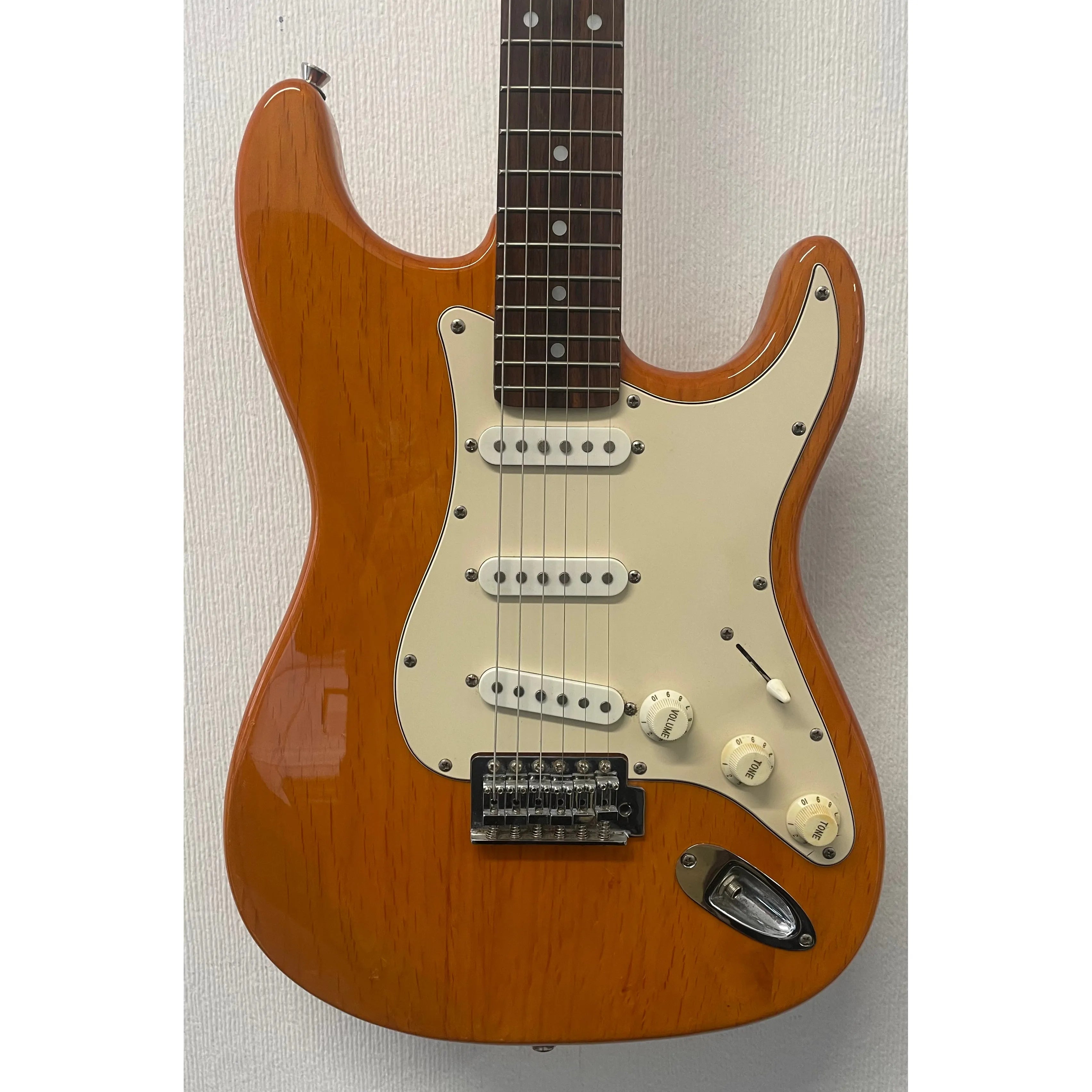 Aria STG Series Stratocaster Style Electric Guitar in Orange Pre-Owned