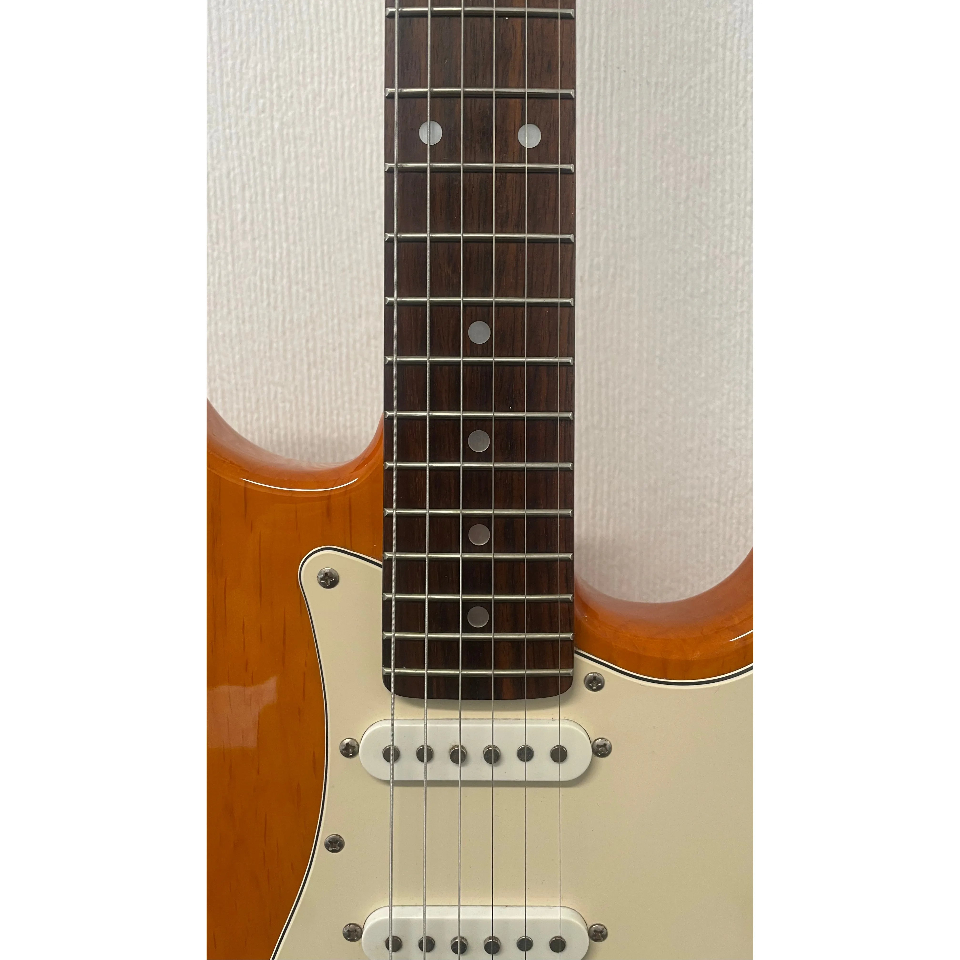 Aria STG Series Stratocaster Style Electric Guitar in Orange Pre-Owned