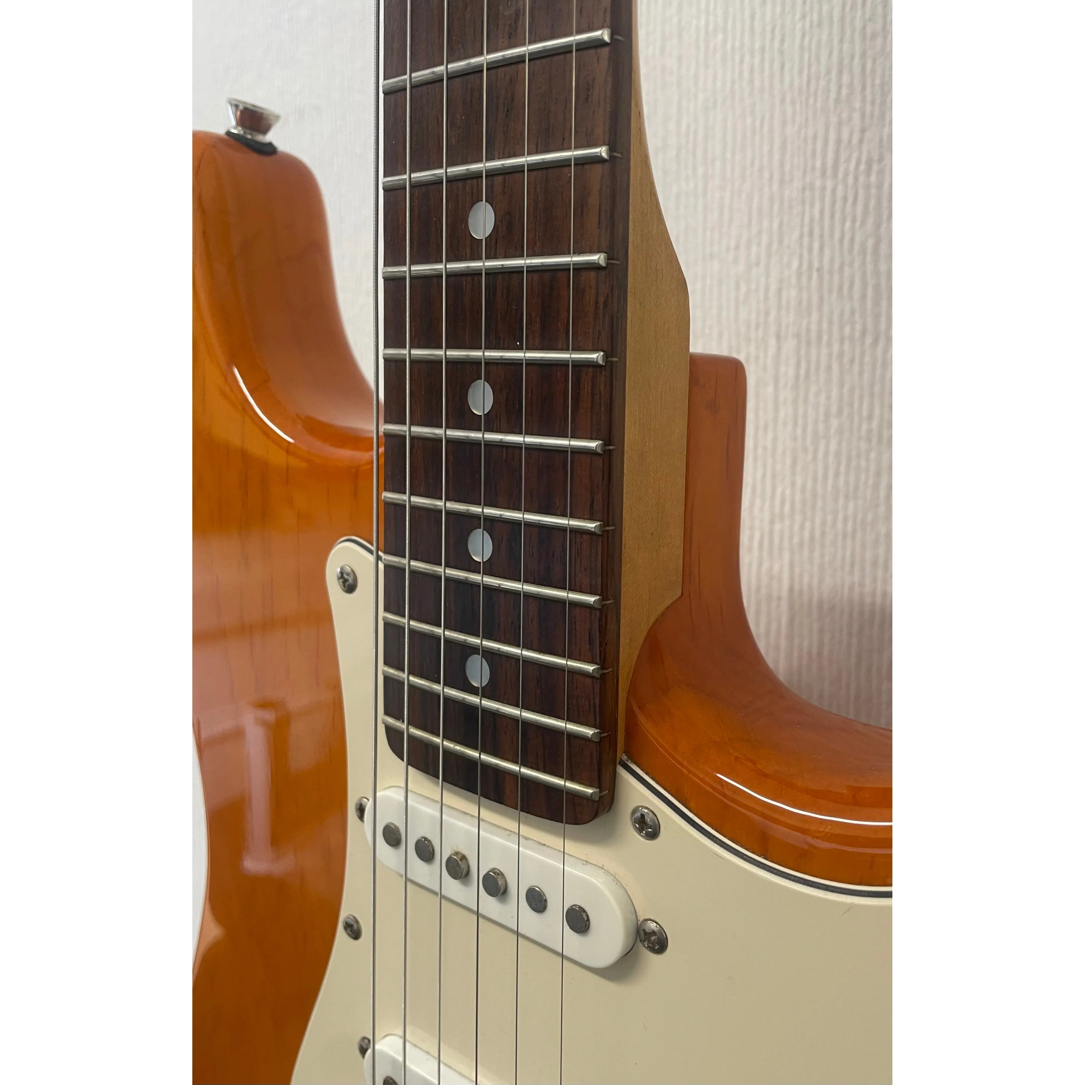 Aria STG Series Stratocaster Style Electric Guitar in Orange Pre-Owned