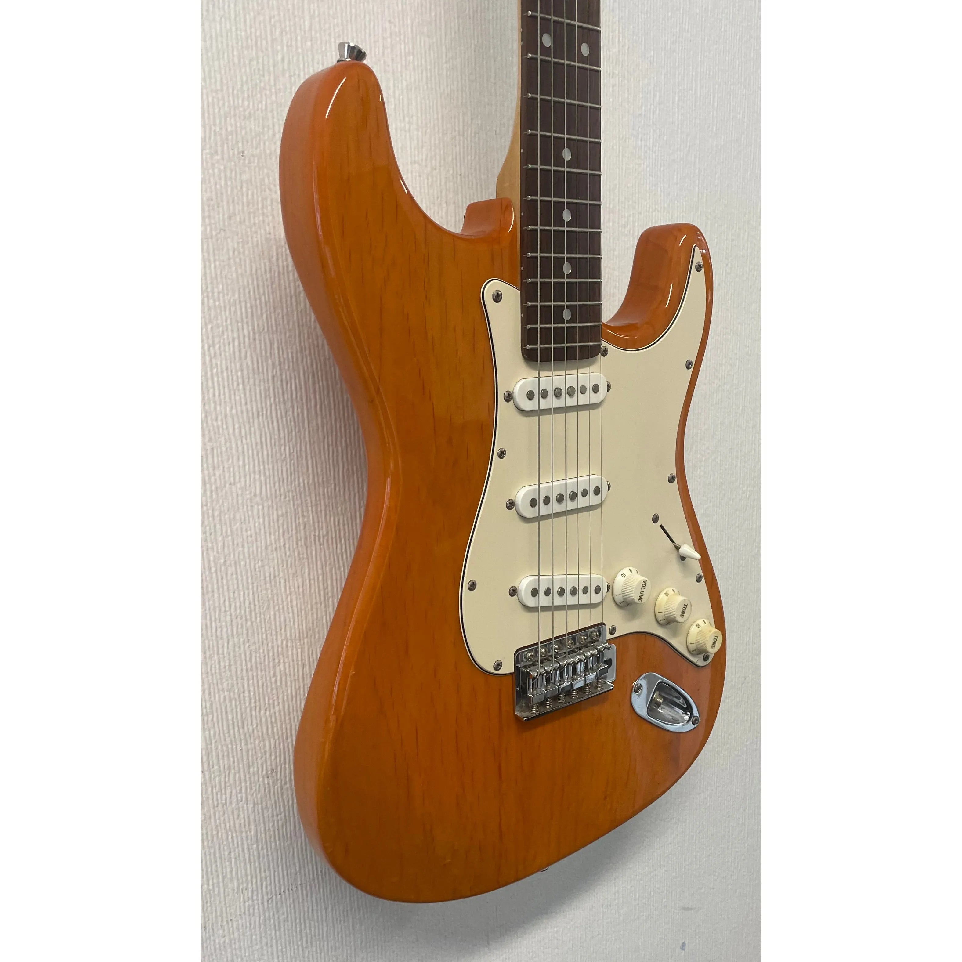 Aria STG Series Stratocaster Style Electric Guitar in Orange Pre-Owned