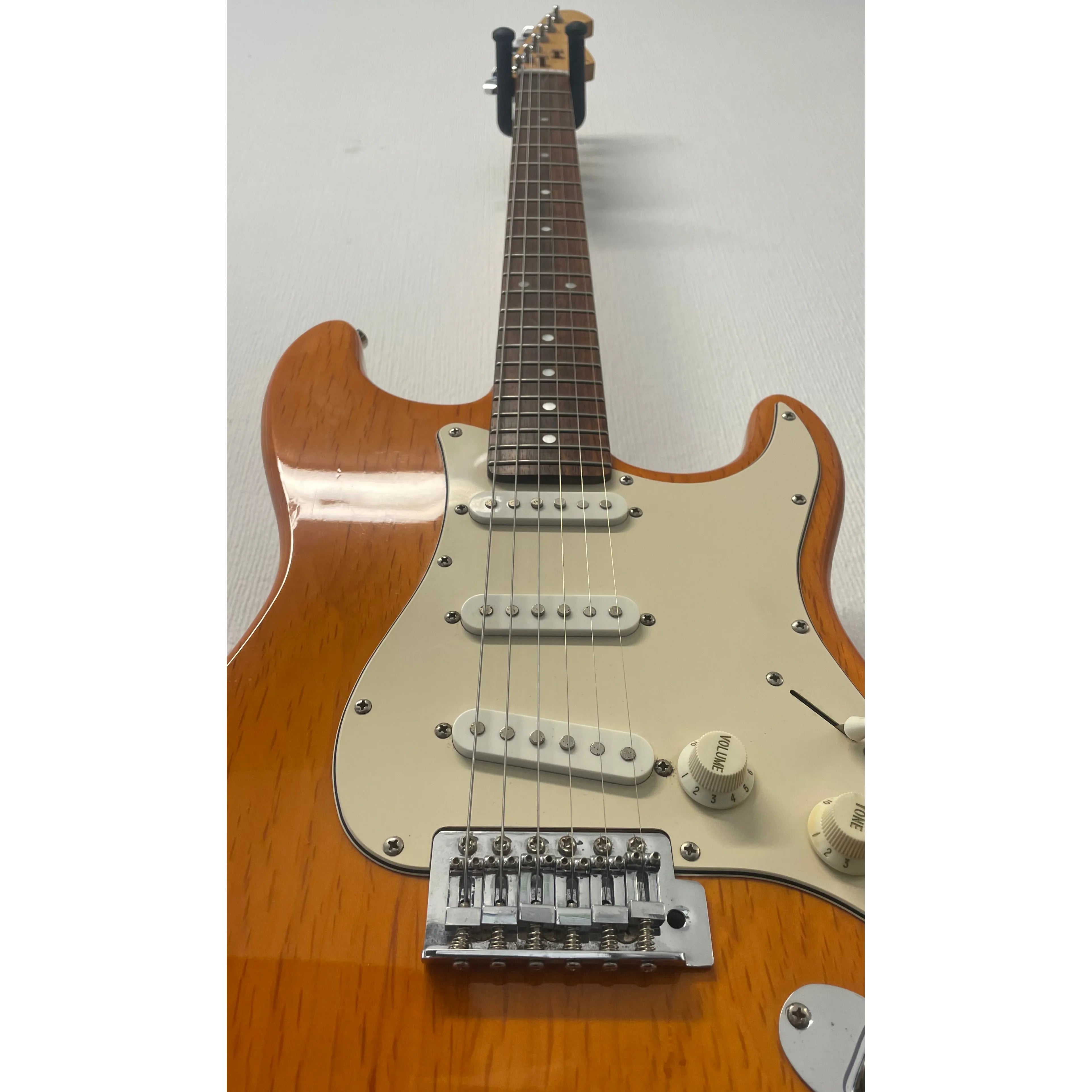Aria STG Series Stratocaster Style Electric Guitar in Orange Pre-Owned