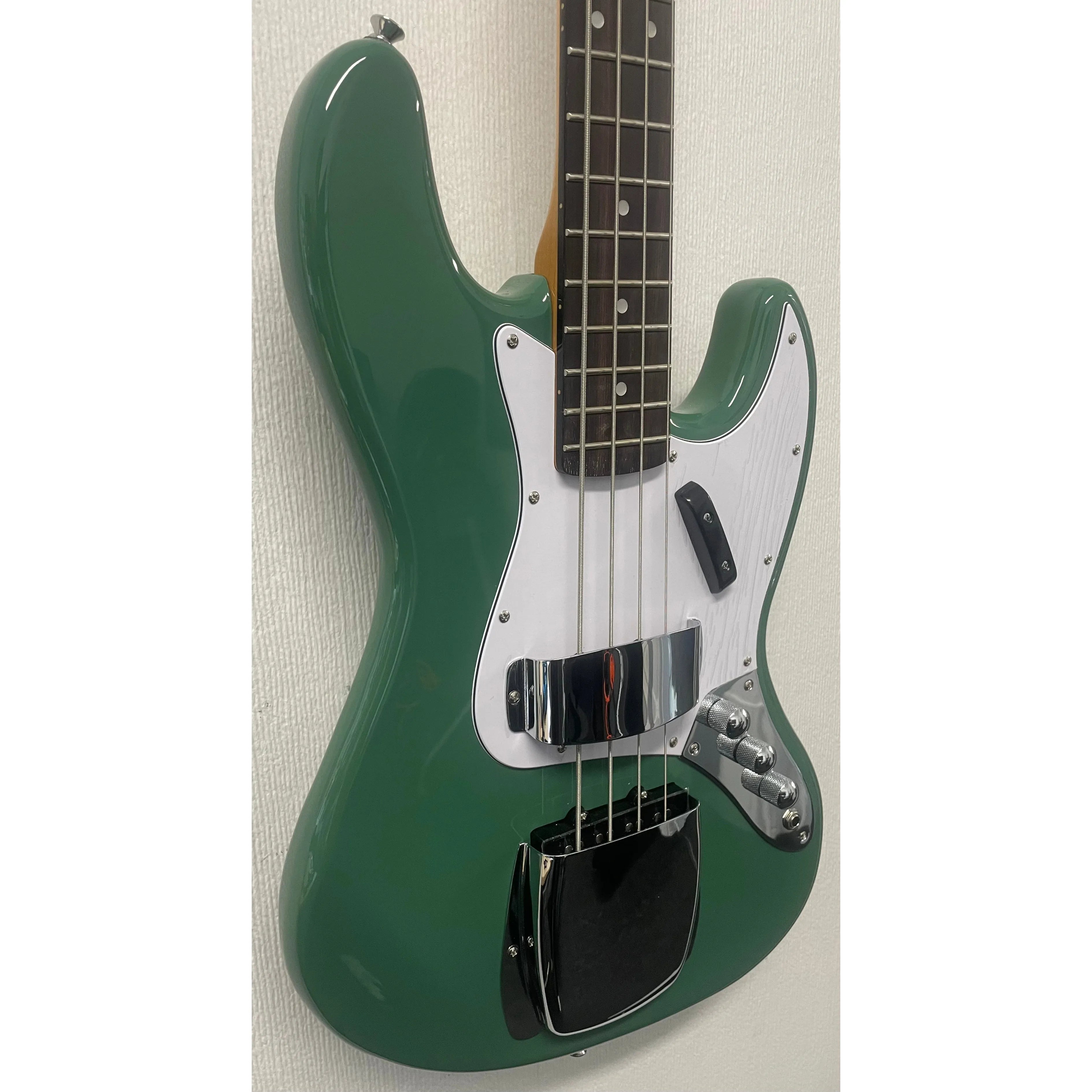 SX Bass Guitar JB Style in Vintage Green with Gigbag