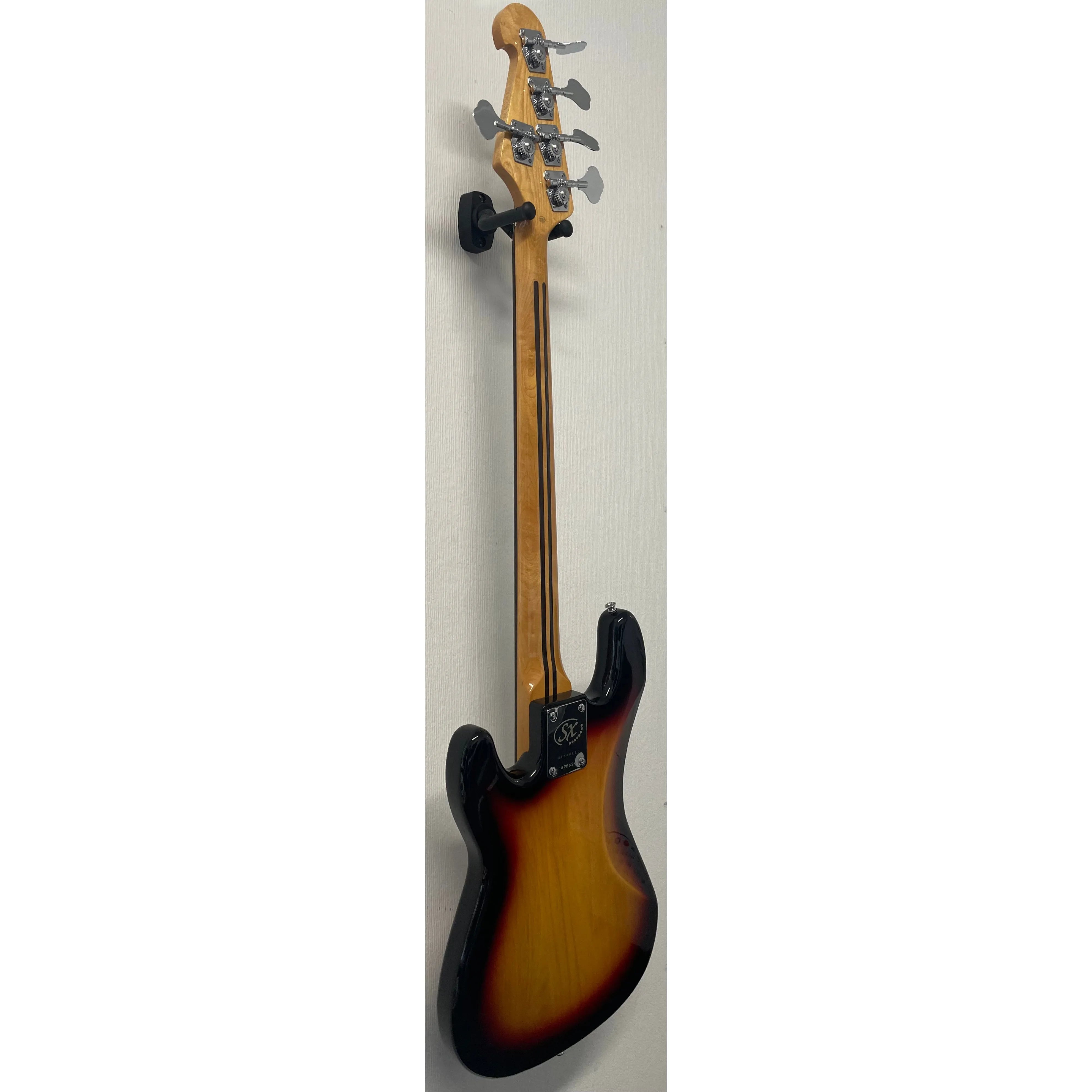 SX 5 String Bass Guitar PB Style 3 Tone Sunburst with Gigbag