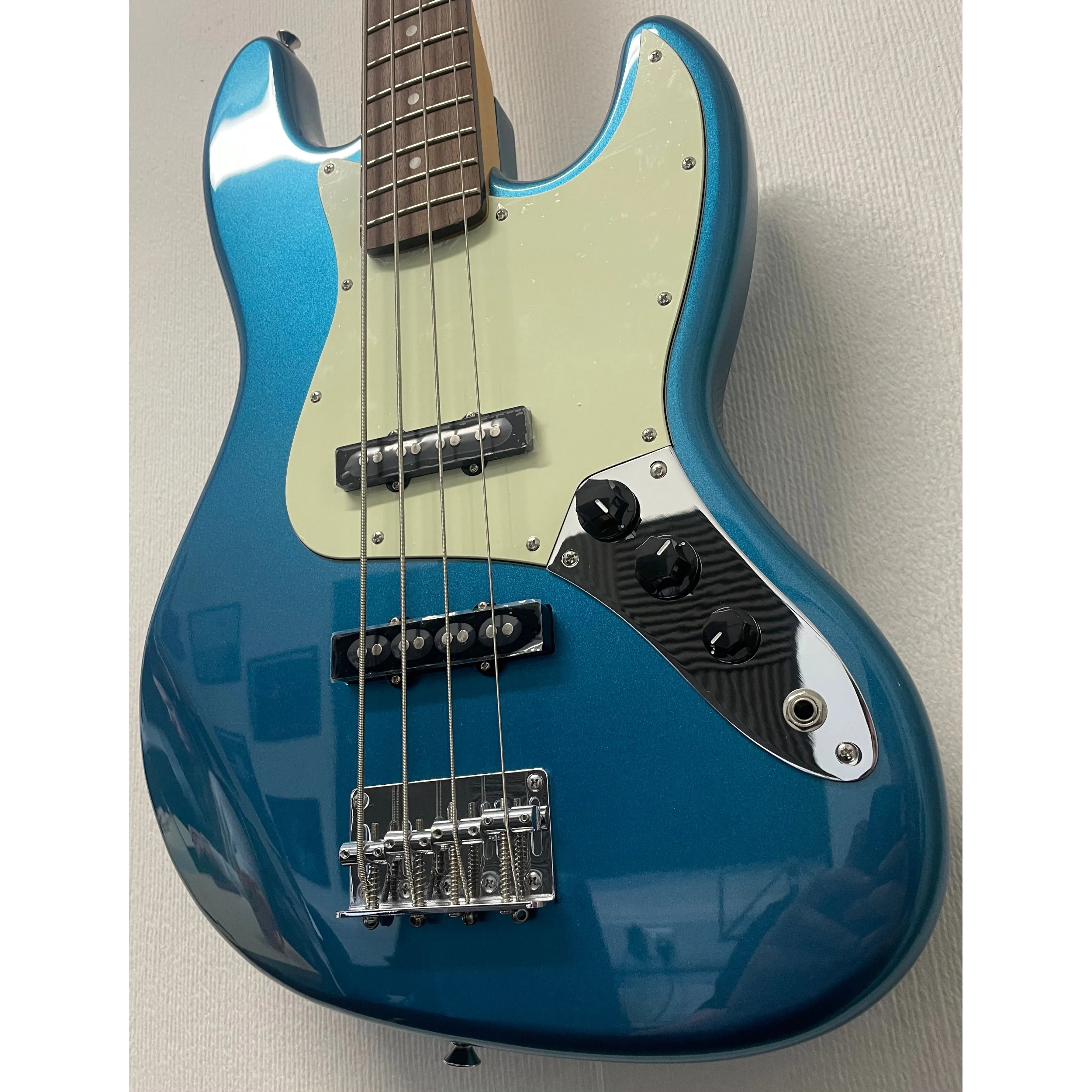 SX Bass Guitar JB Style in Blue with Gig Bag