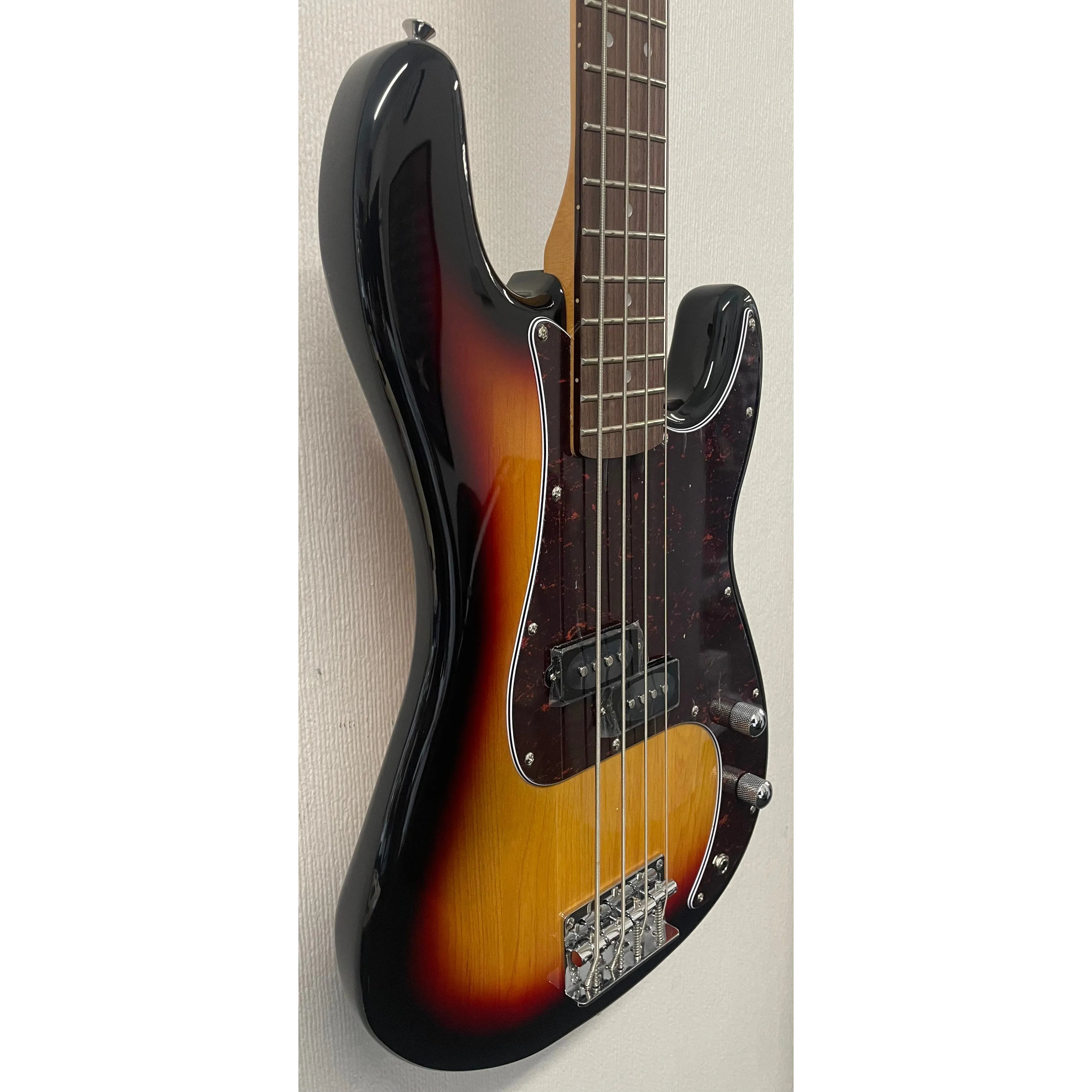 SX Bass Guitar PB Style 3 Tone Sunburst with Gigbag