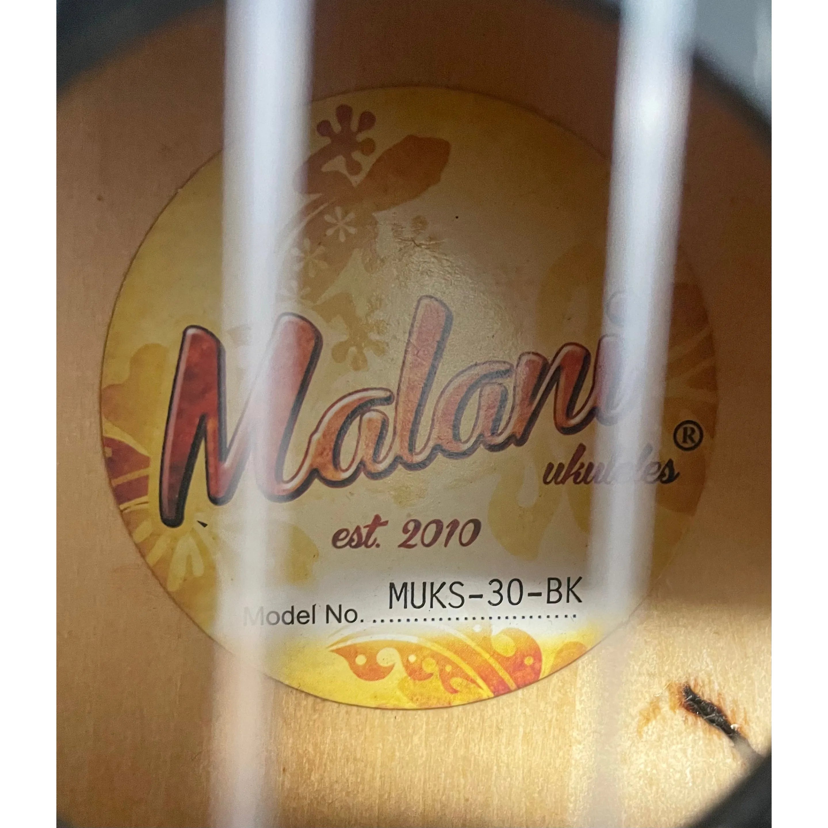 Malani Soprano Ukulele in Black with Carry Case Pre-Owned