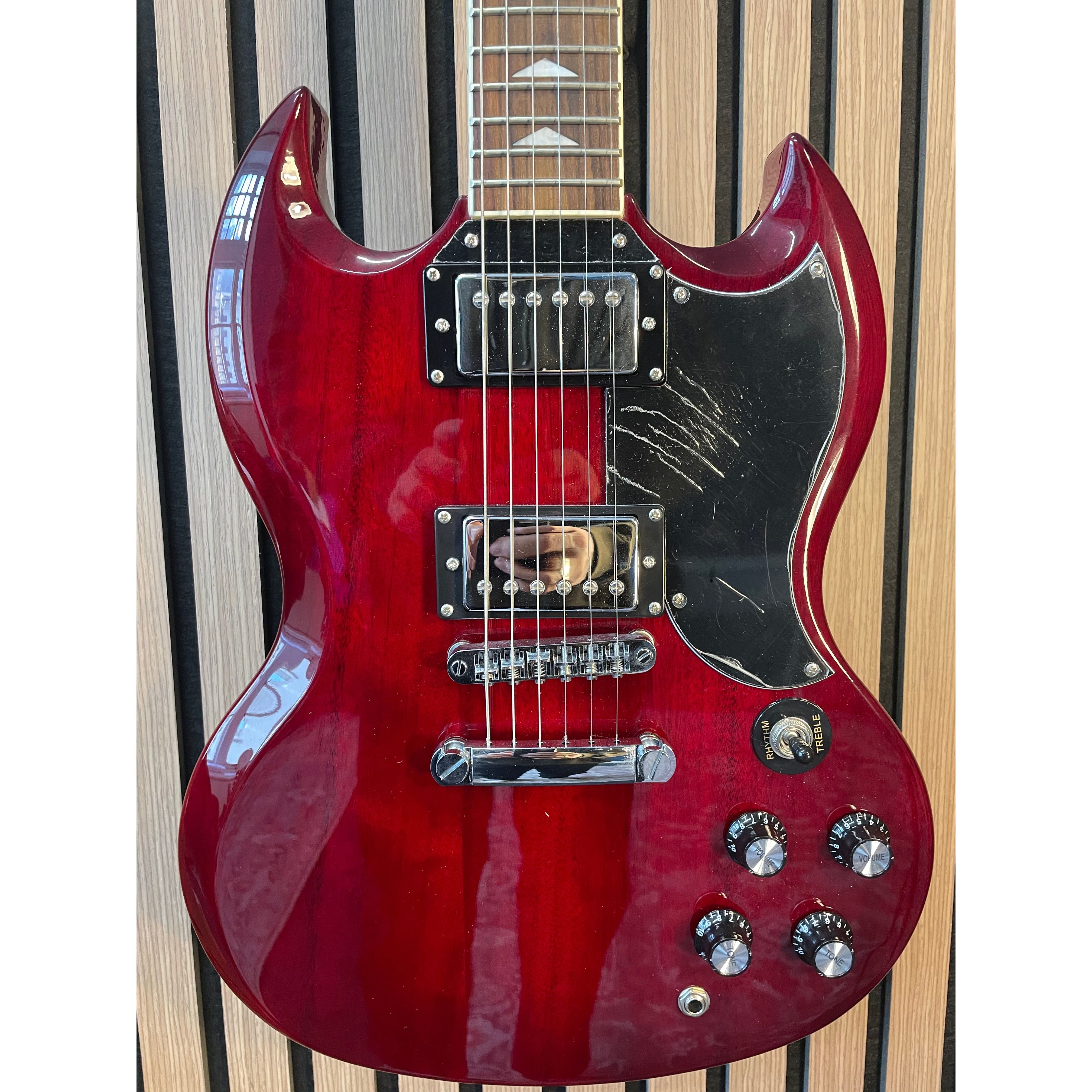 Prodipe GS300 SG-Style Electric Guitar in Wine Red Pre-Owned