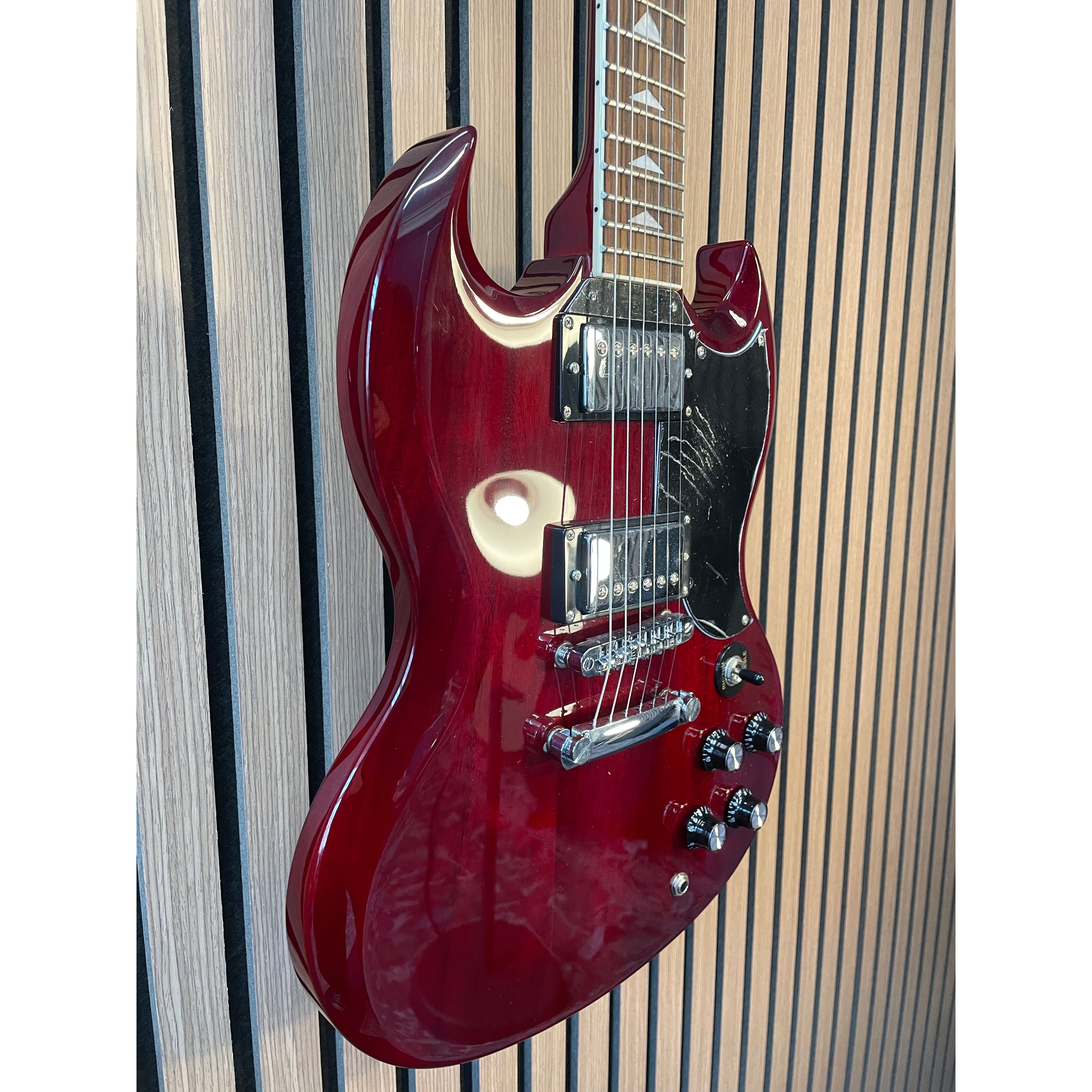 Prodipe GS300 SG-Style Electric Guitar in Wine Red Pre-Owned
