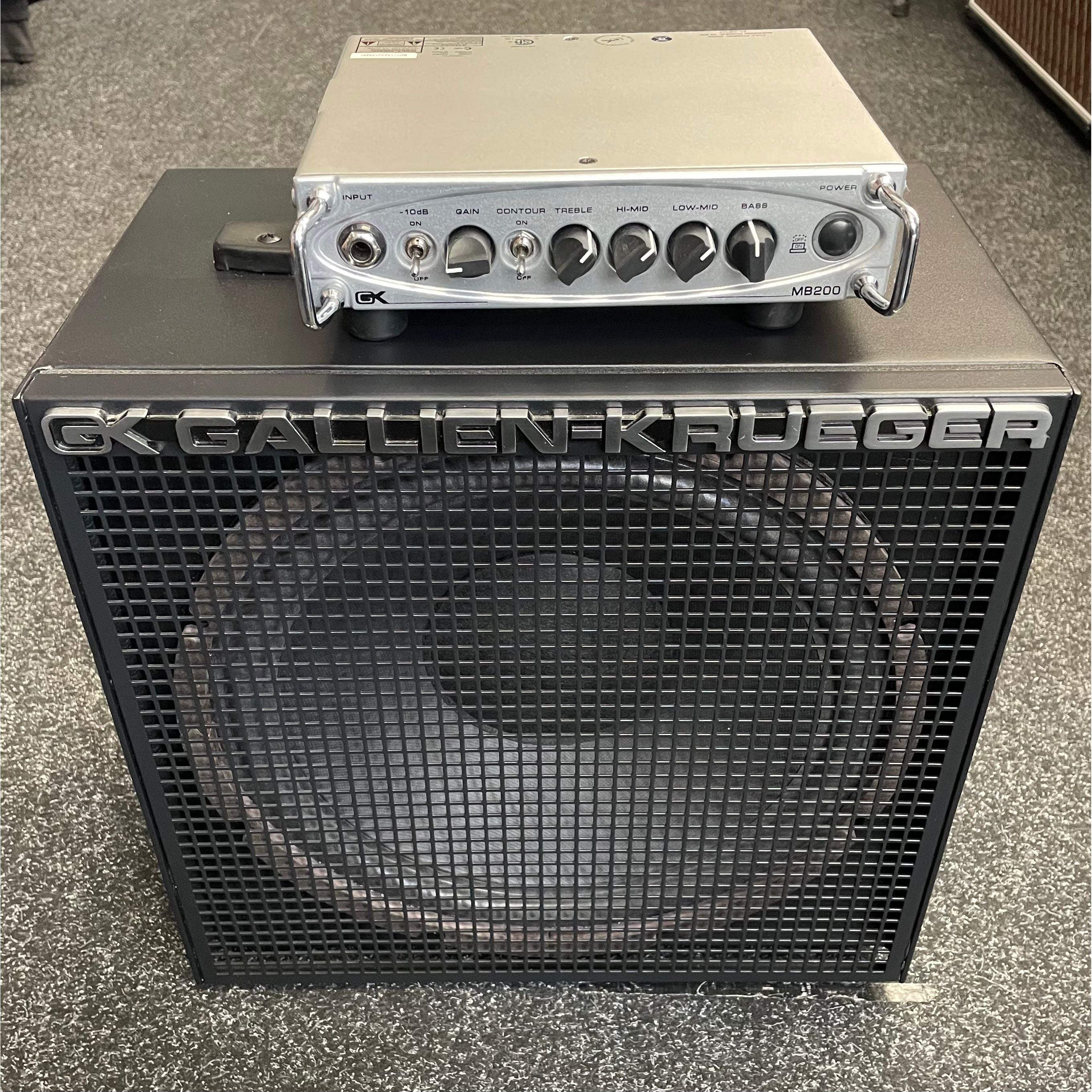 Gallien Krueger Portable Bass Amplifier MB200 Head paired with 112MBX Speaker with Gigbag Pre-Owned