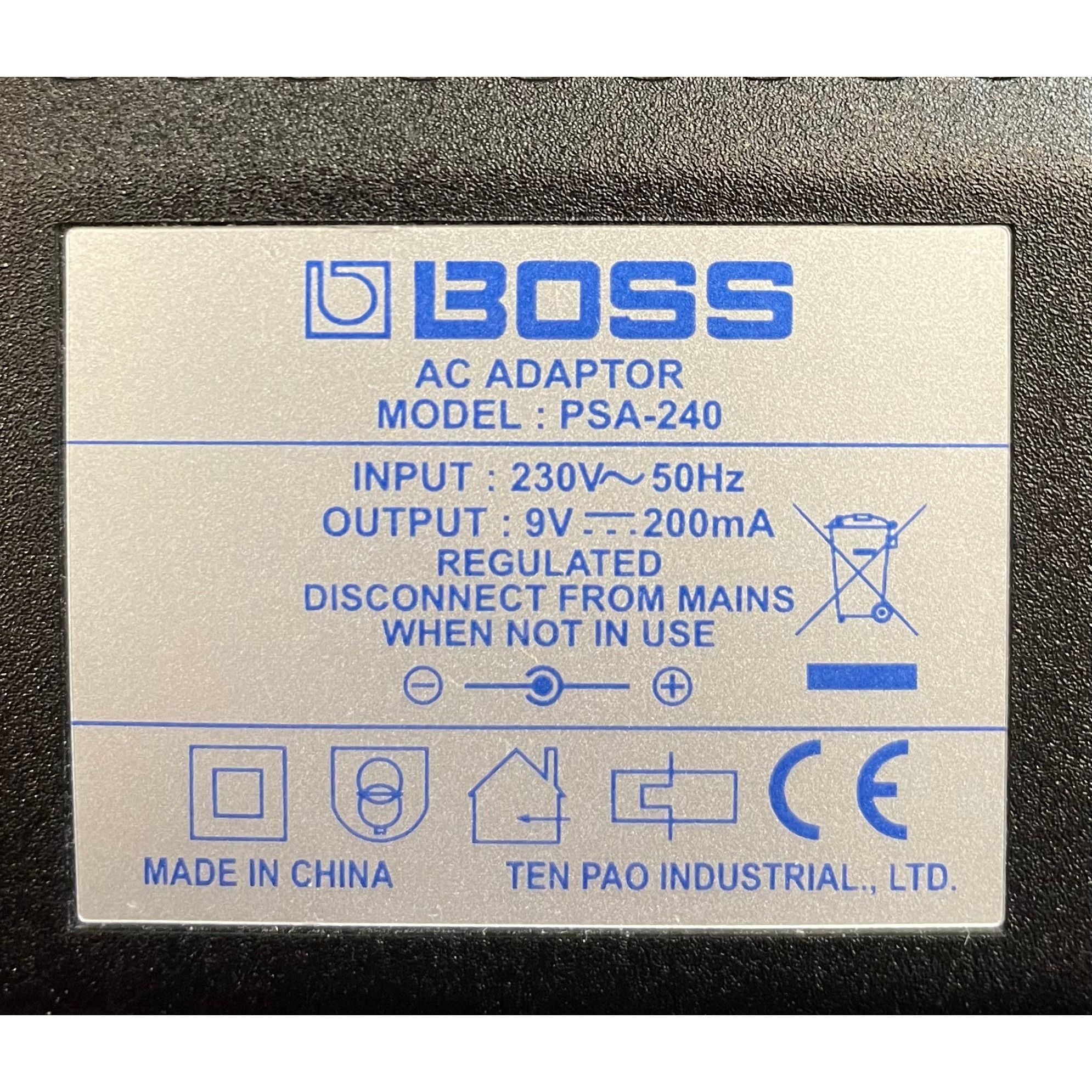 Boss PSA-240 Guitar Pedal Power Adapter Pre-Owned