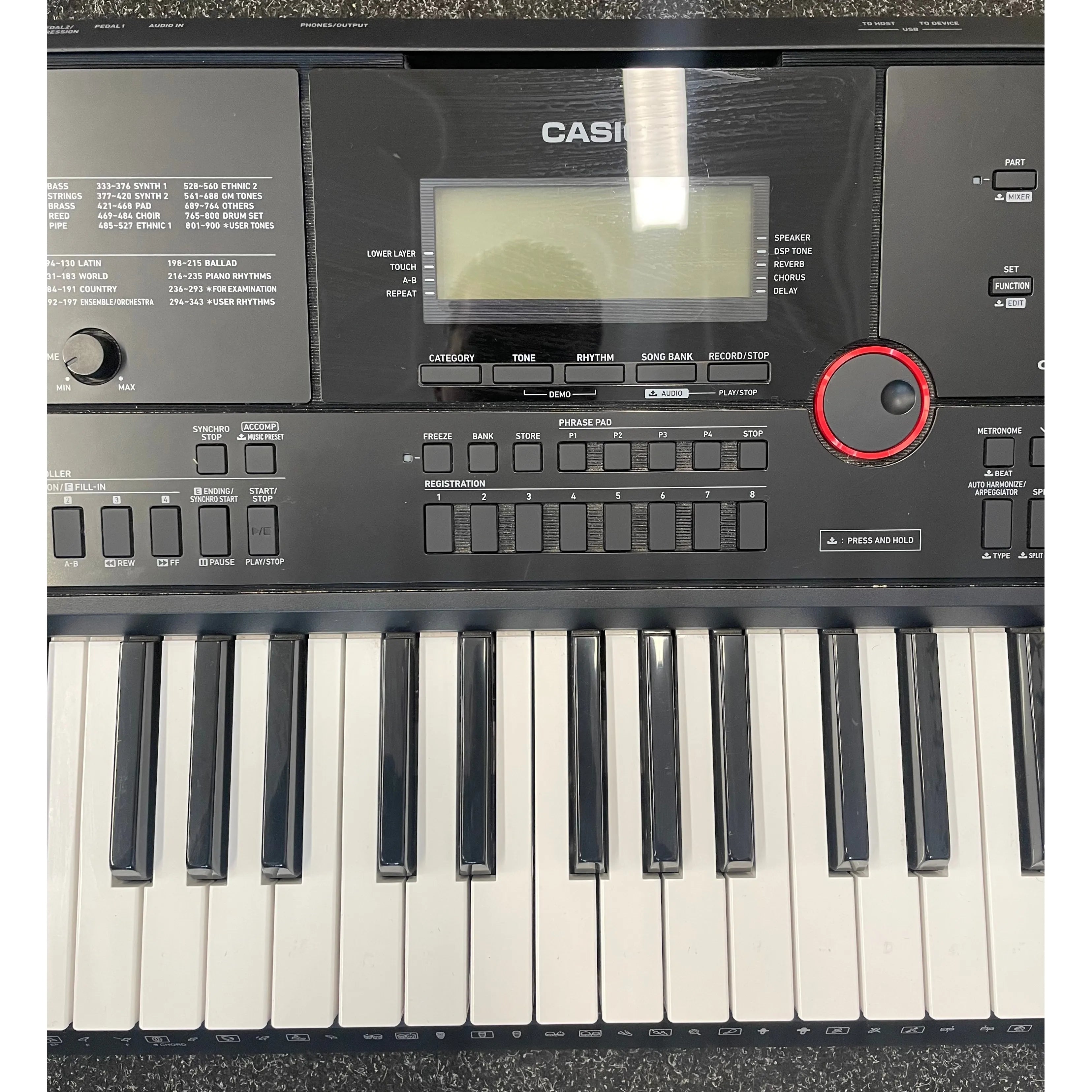 Casio CT-X3000 61-Key Portable Digital Keyboard with PSU and Sustain Pedal Pre-Owned