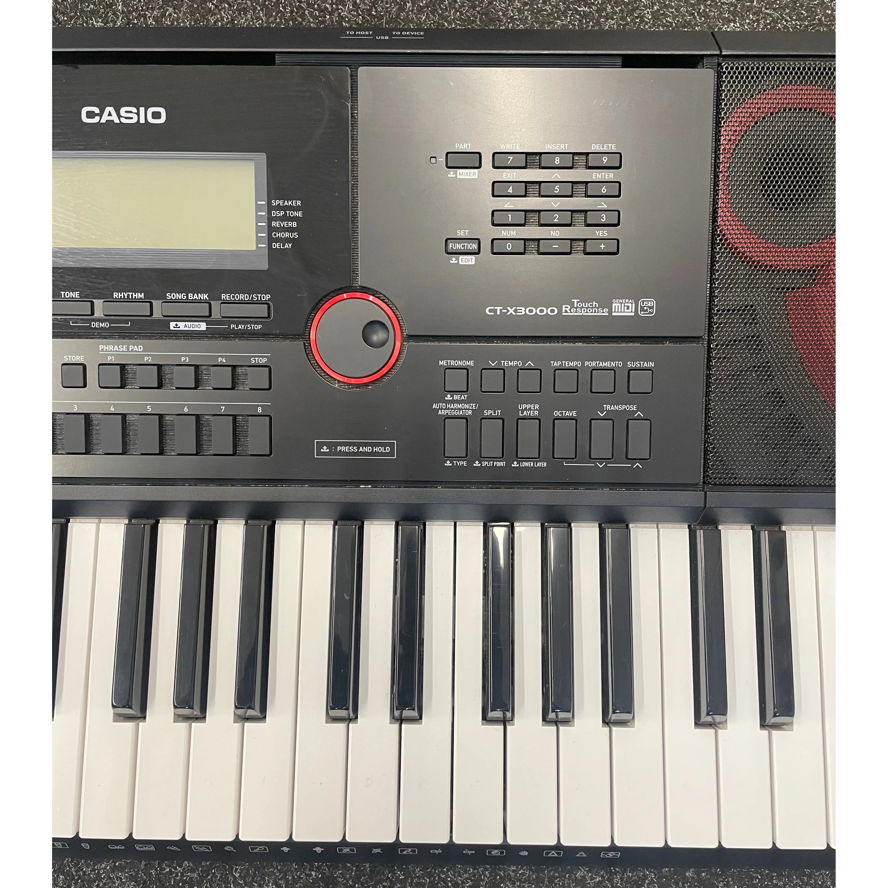 Casio CT-X3000 61-Key Portable Digital Keyboard with PSU and Sustain Pedal Pre-Owned