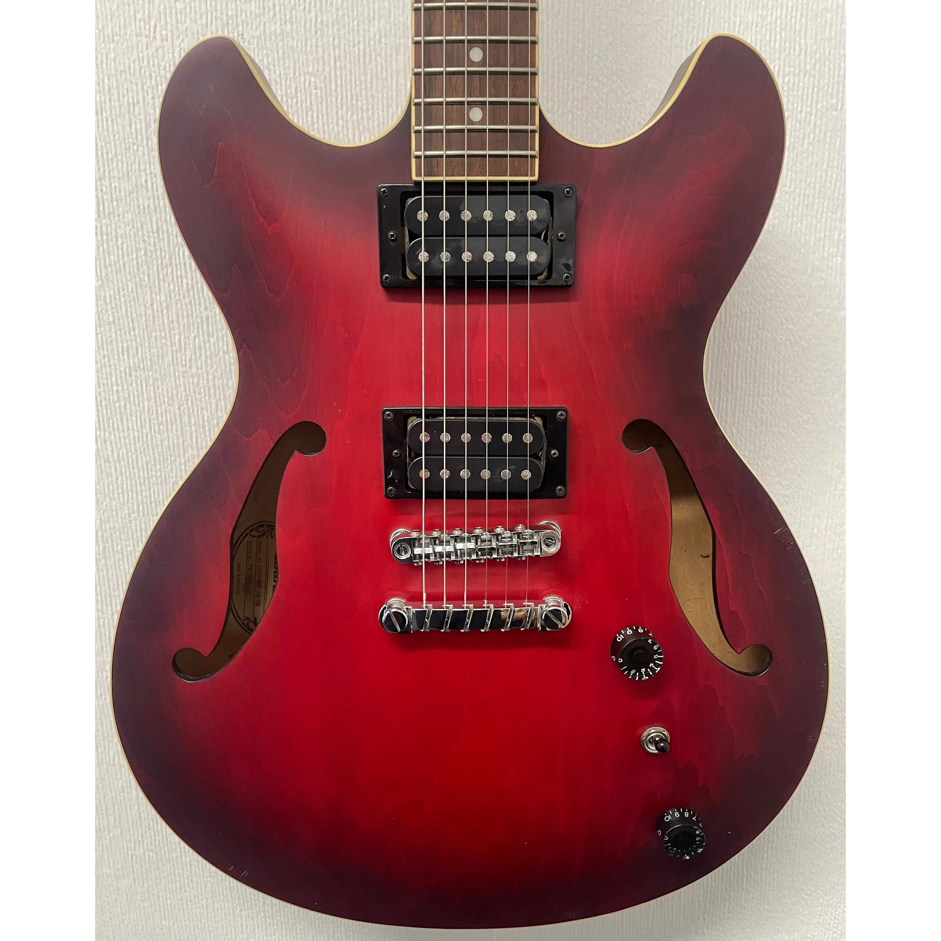 Ibanez Artcore AS53 Semi-Hollow Electric Guitar in Transparent Red Flat Pre-Owned