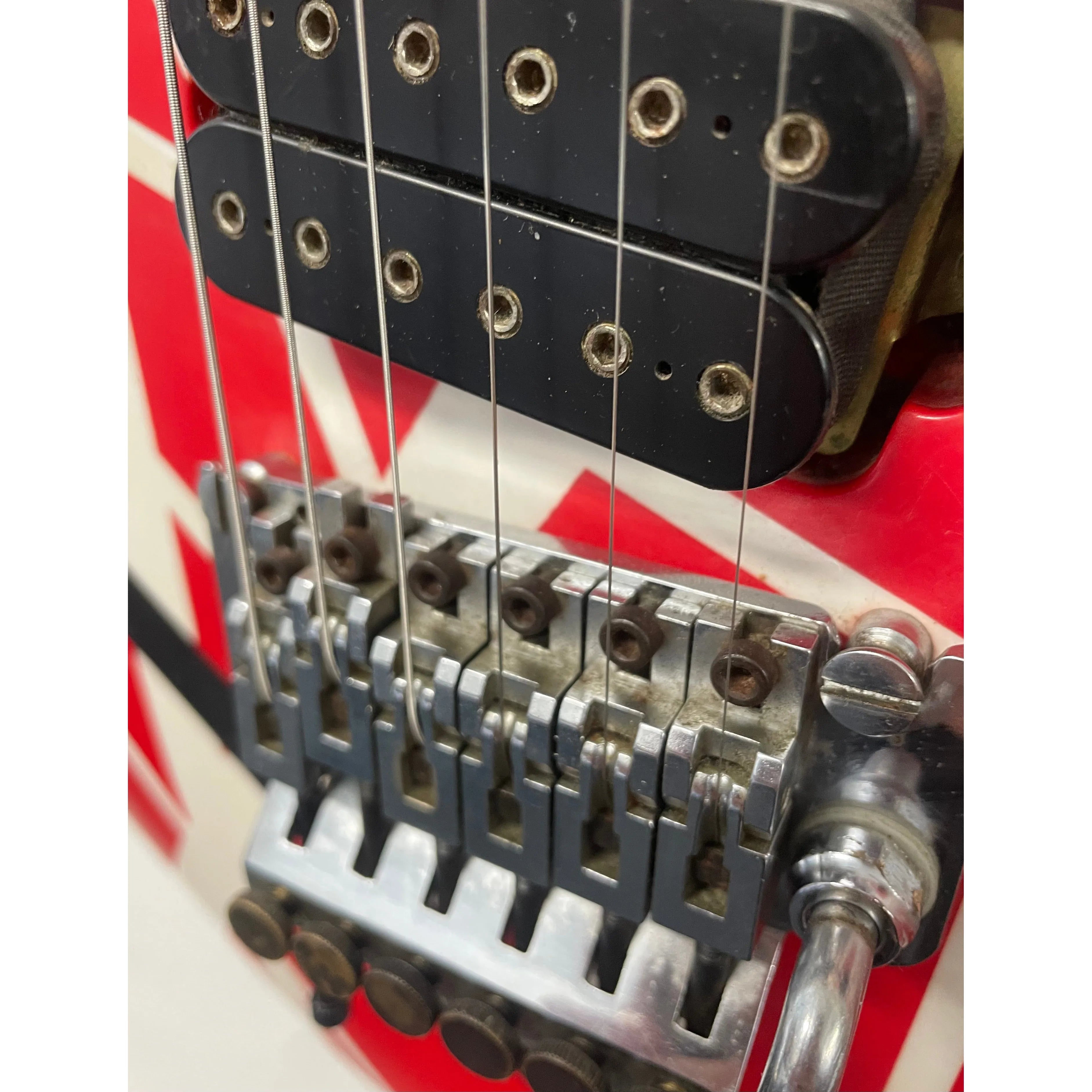 Kramer Baretta 80's Electric Guitar with Floyd Rose Refinished to an EVH Style Pre-Owned