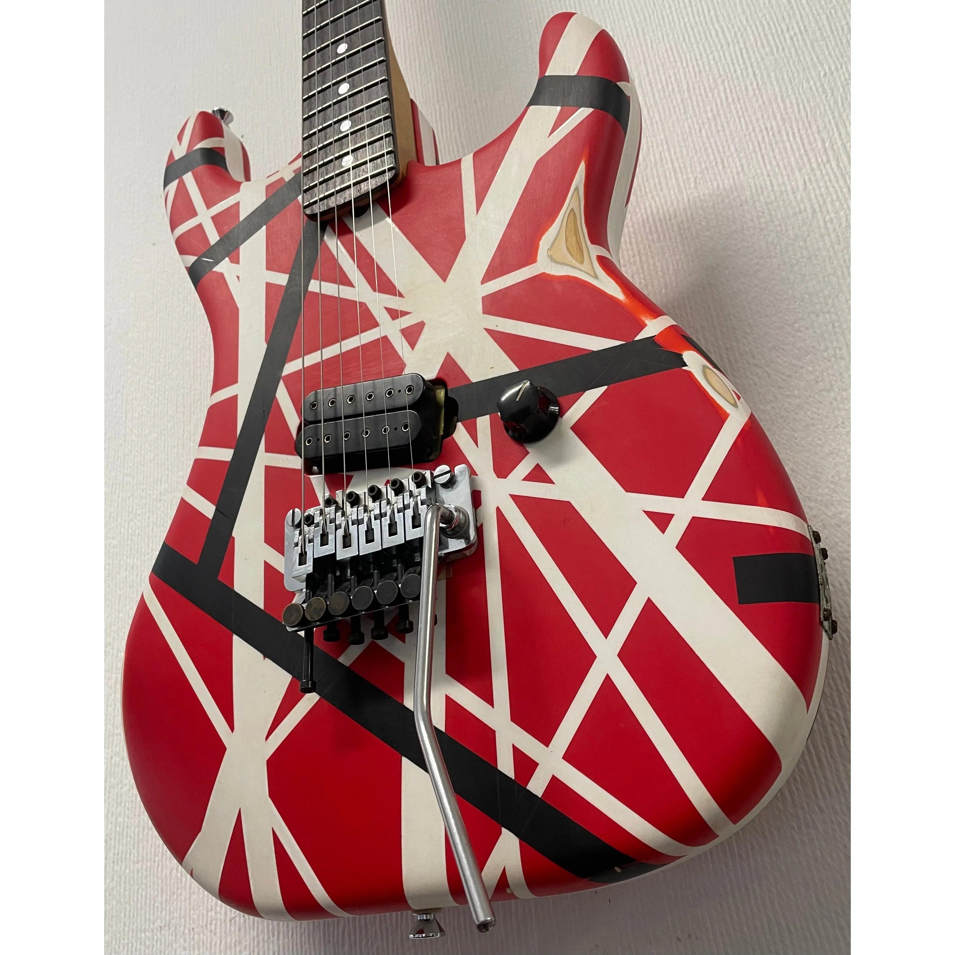 Kramer Baretta 80's Electric Guitar with Floyd Rose Refinished to an EVH Style Pre-Owned