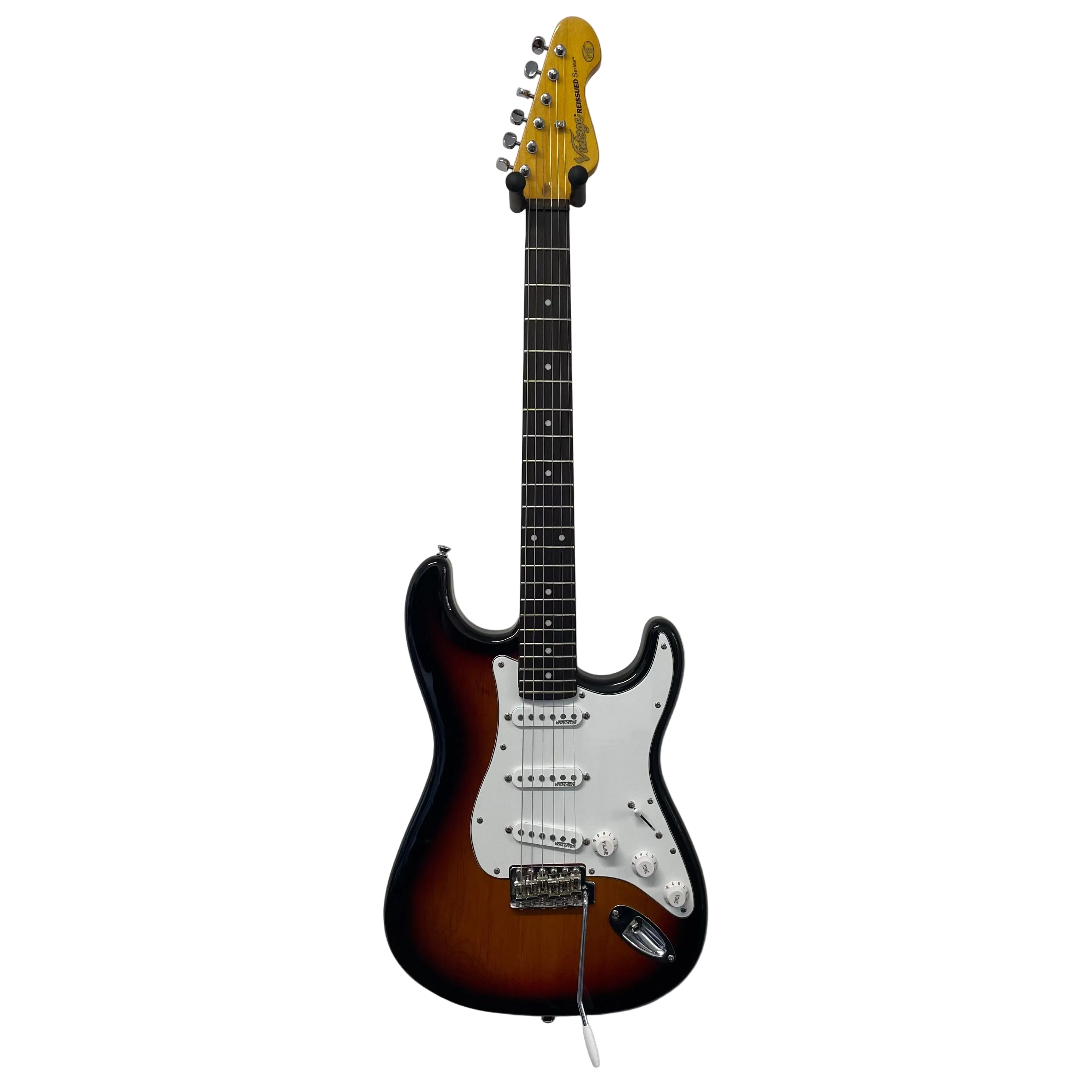 Vintage V6 Reissue Series Custom Pro Stratocaster Style Electric Guitar in Sunburst Pre-Owned