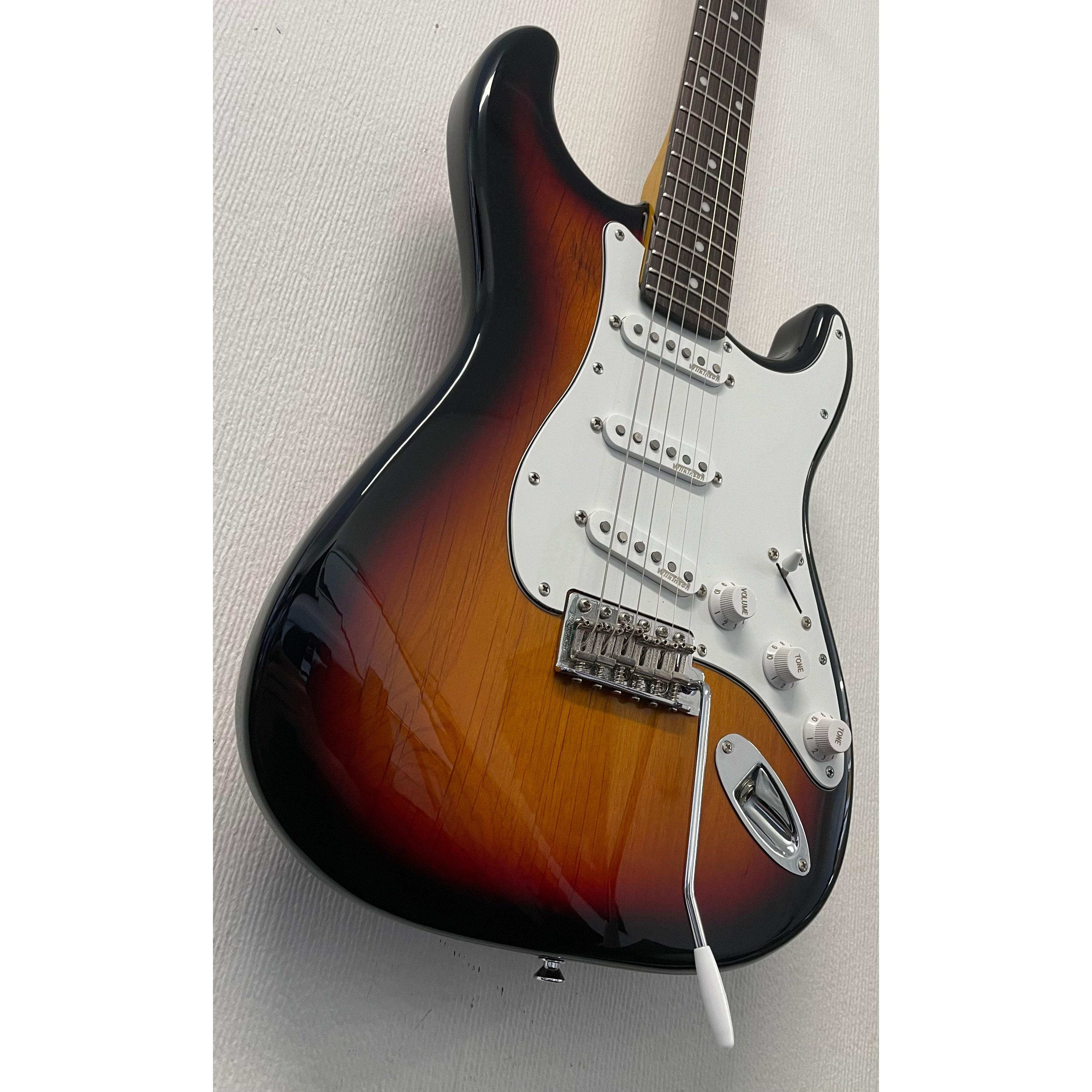 Vintage V6 Reissue Series Custom Pro Stratocaster Style Electric Guitar in Sunburst Pre-Owned