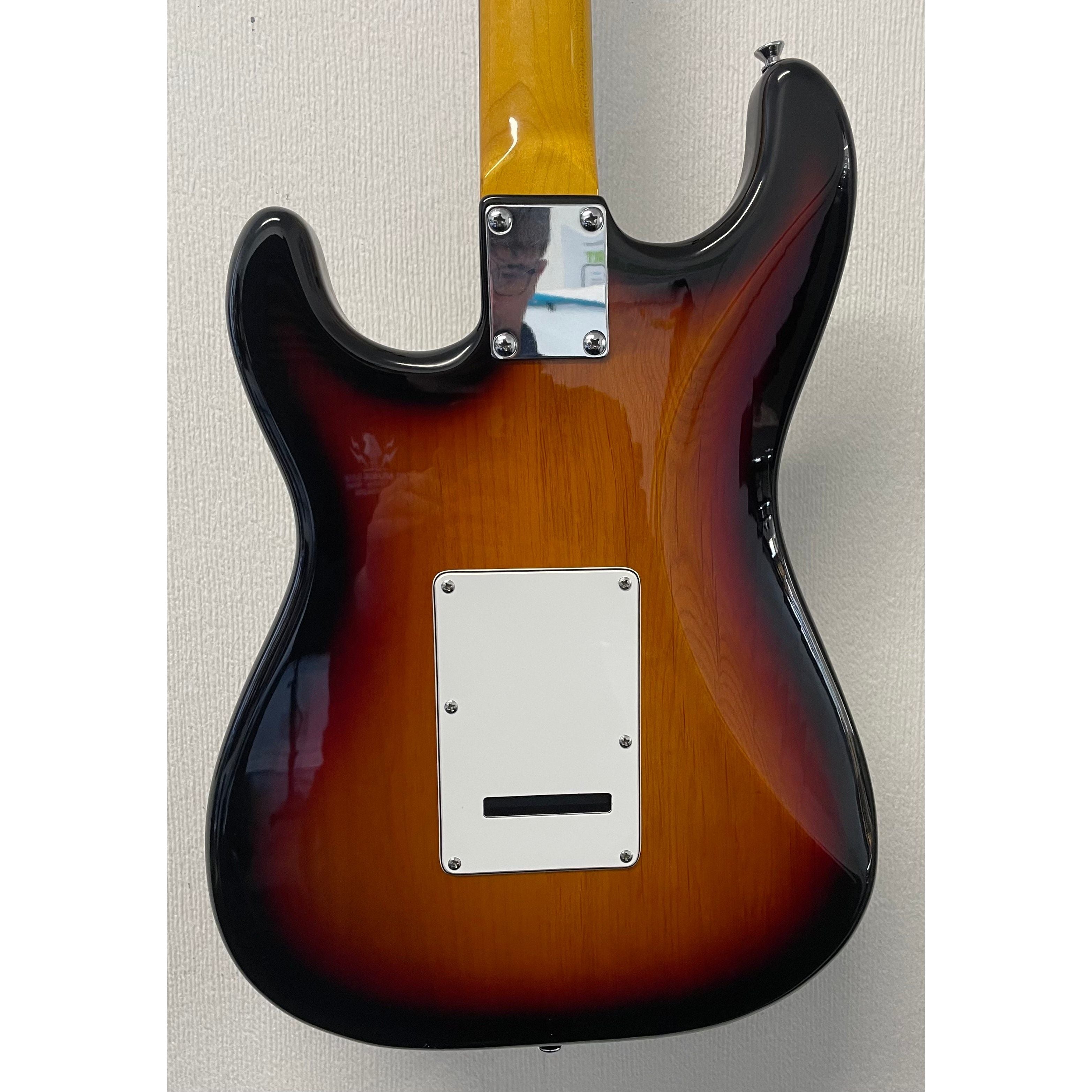 Vintage V6 Reissue Series Custom Pro Stratocaster Style Electric Guitar in Sunburst Pre-Owned