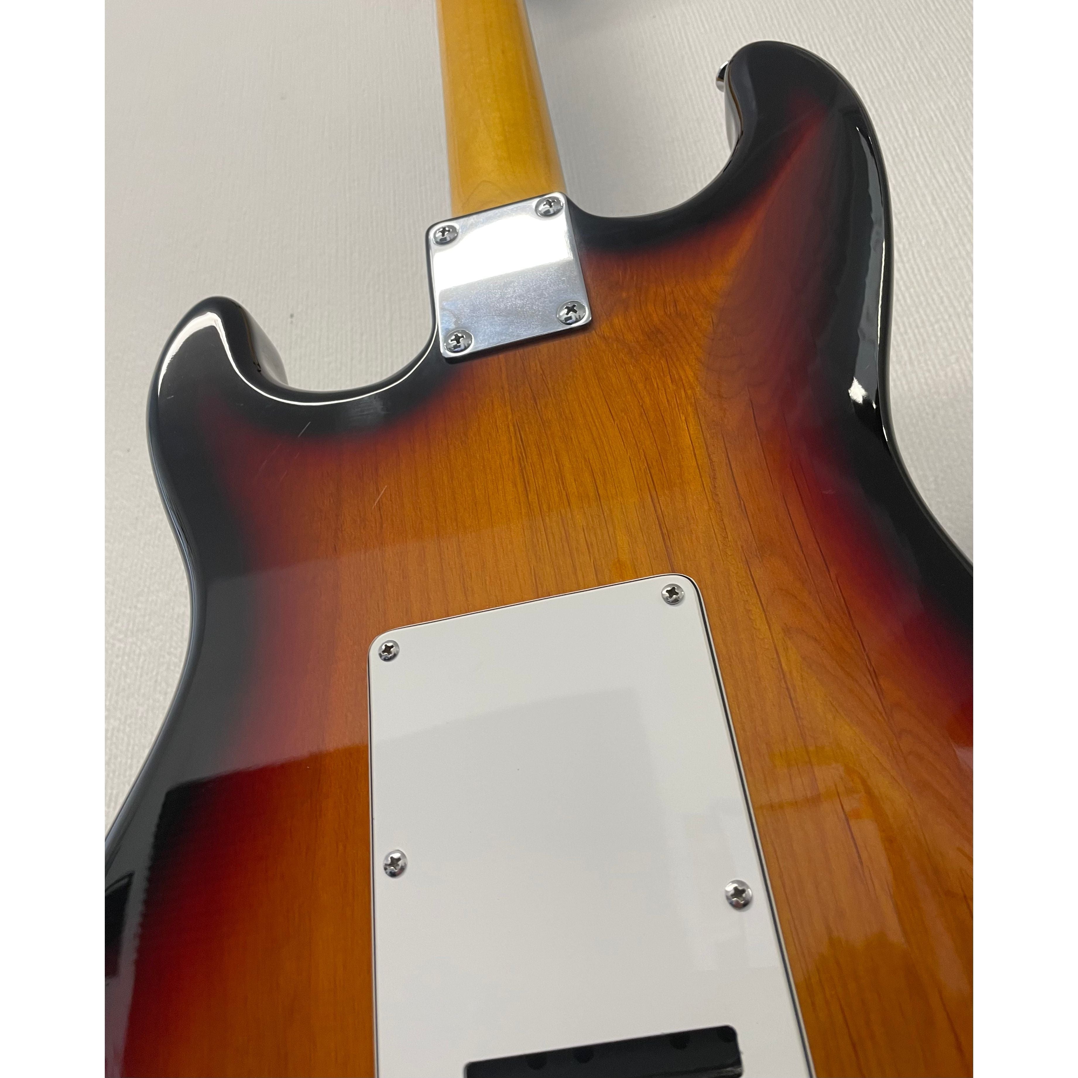 Vintage V6 Reissue Series Custom Pro Stratocaster Style Electric Guitar in Sunburst Pre-Owned