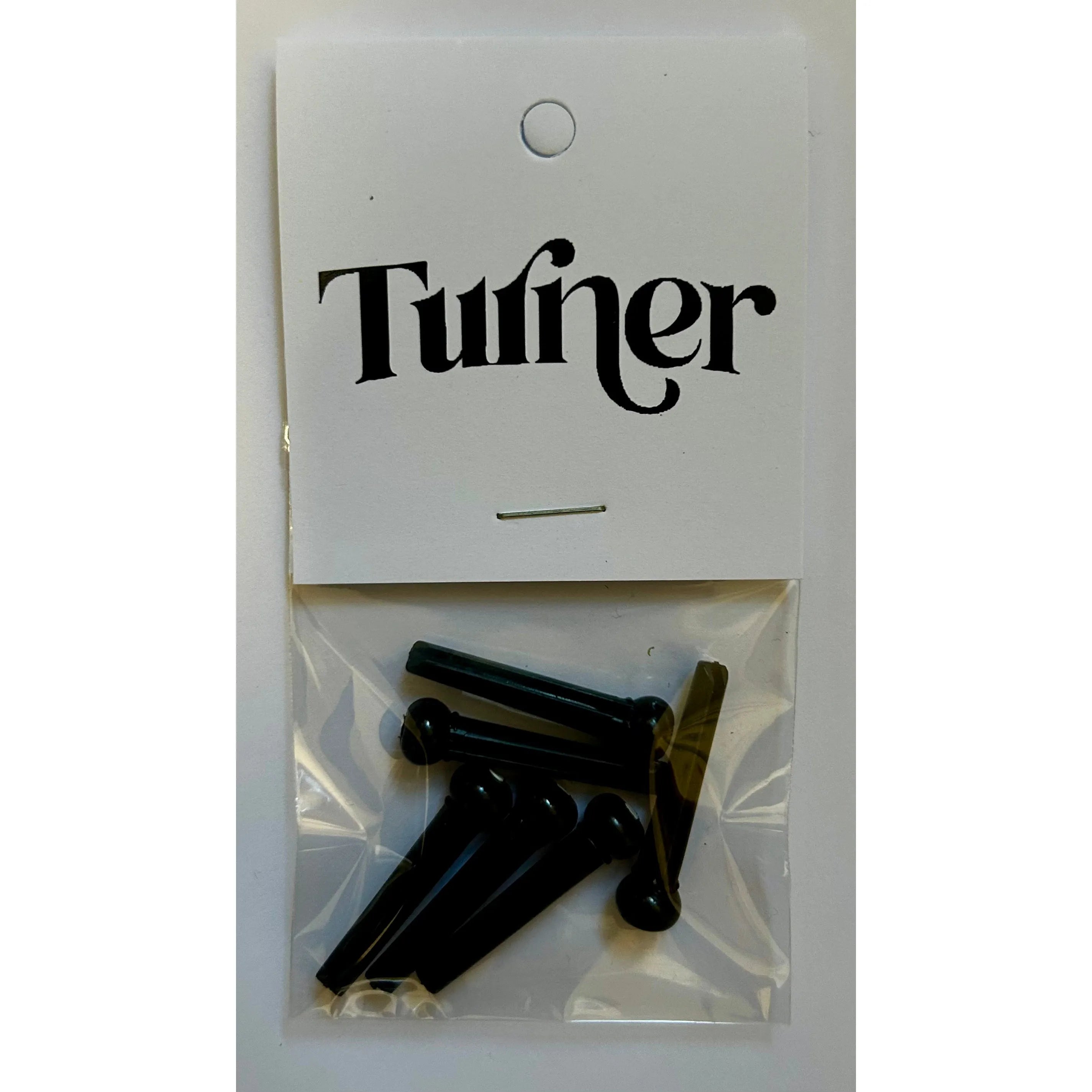 Turner Bridge Pins for Acoustic Guitar in Black Pack of 6