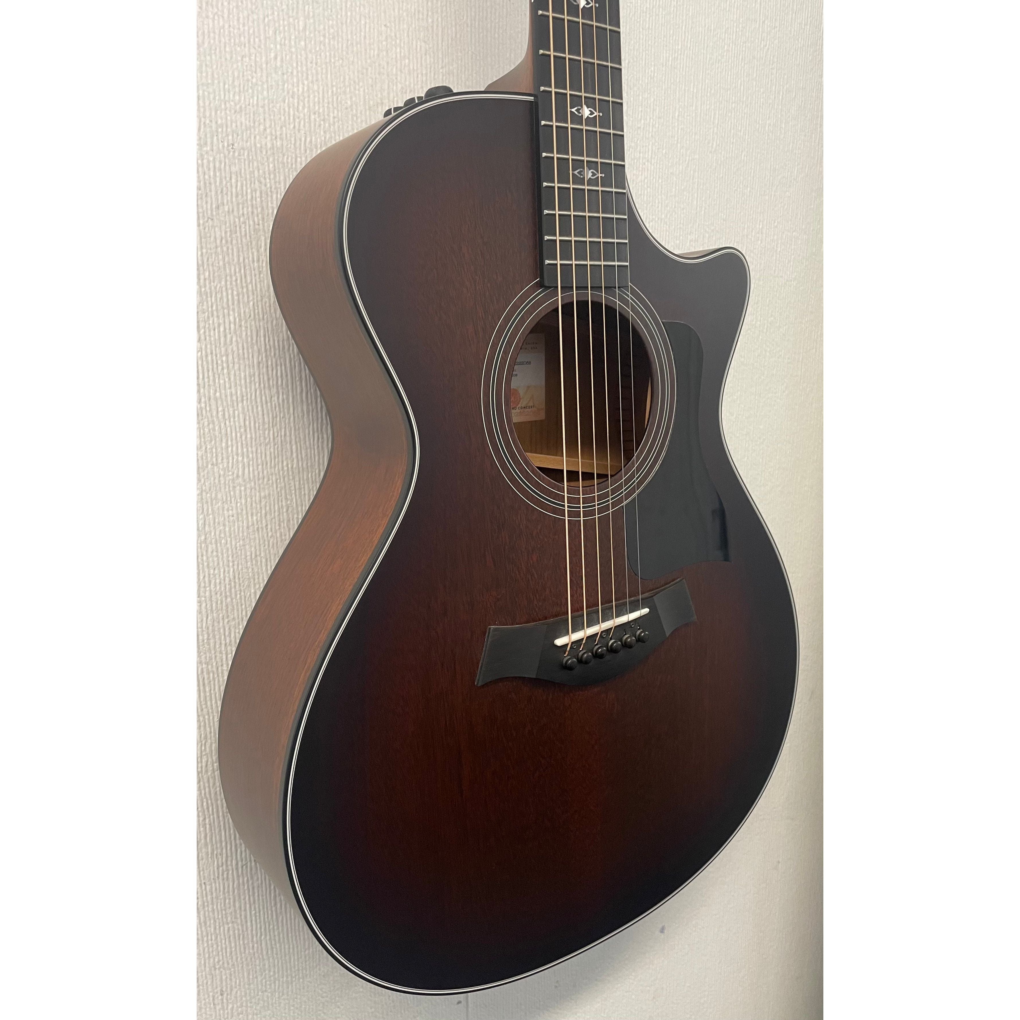 Taylor 322CE Concert Size Electro Acoustic Guitar with Venetian Cutaway in Tropical Mahogany with Hardcase Pre-Owned