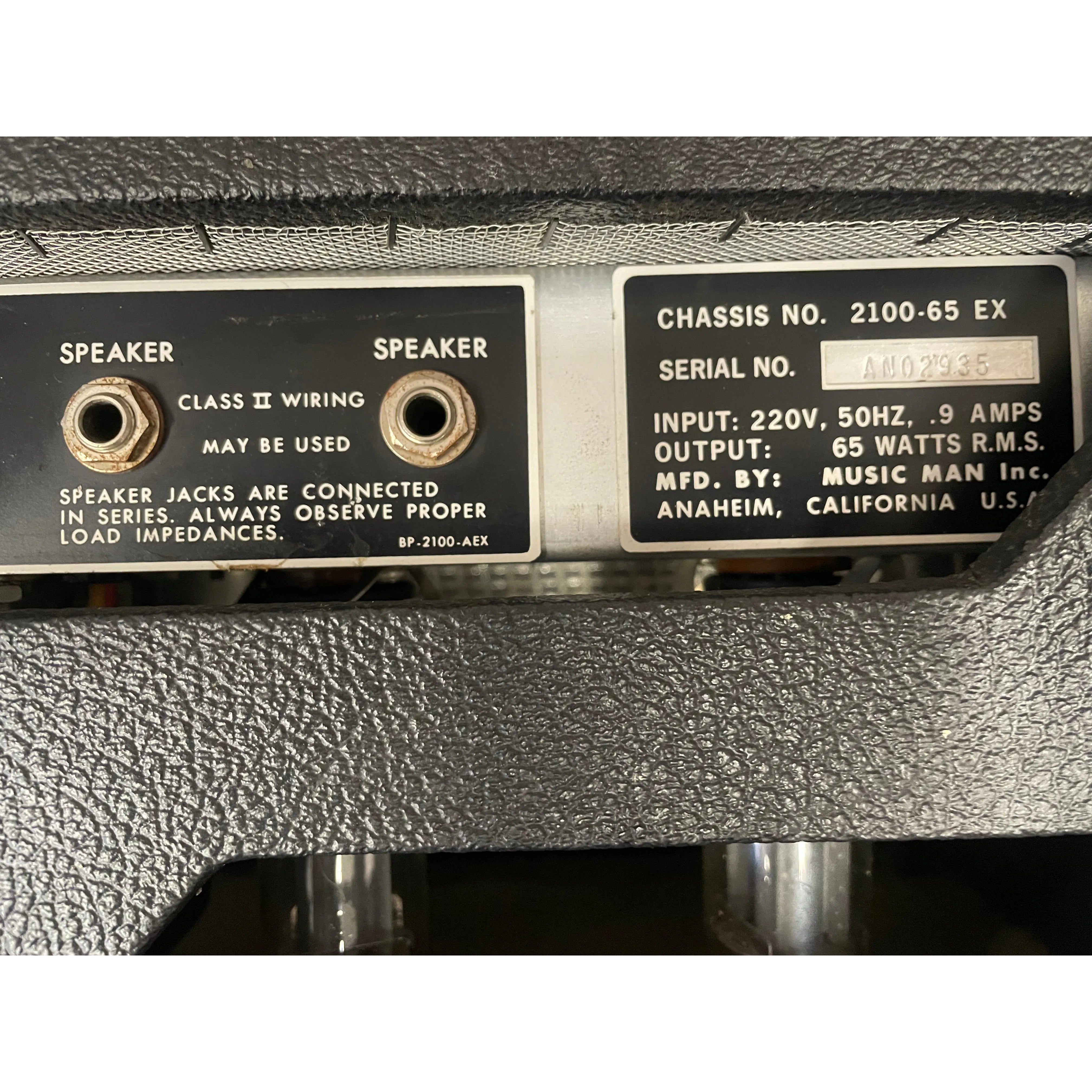 Musicman Seventy Five/Sixty Five Valve Amplifier Head Pre-Owned